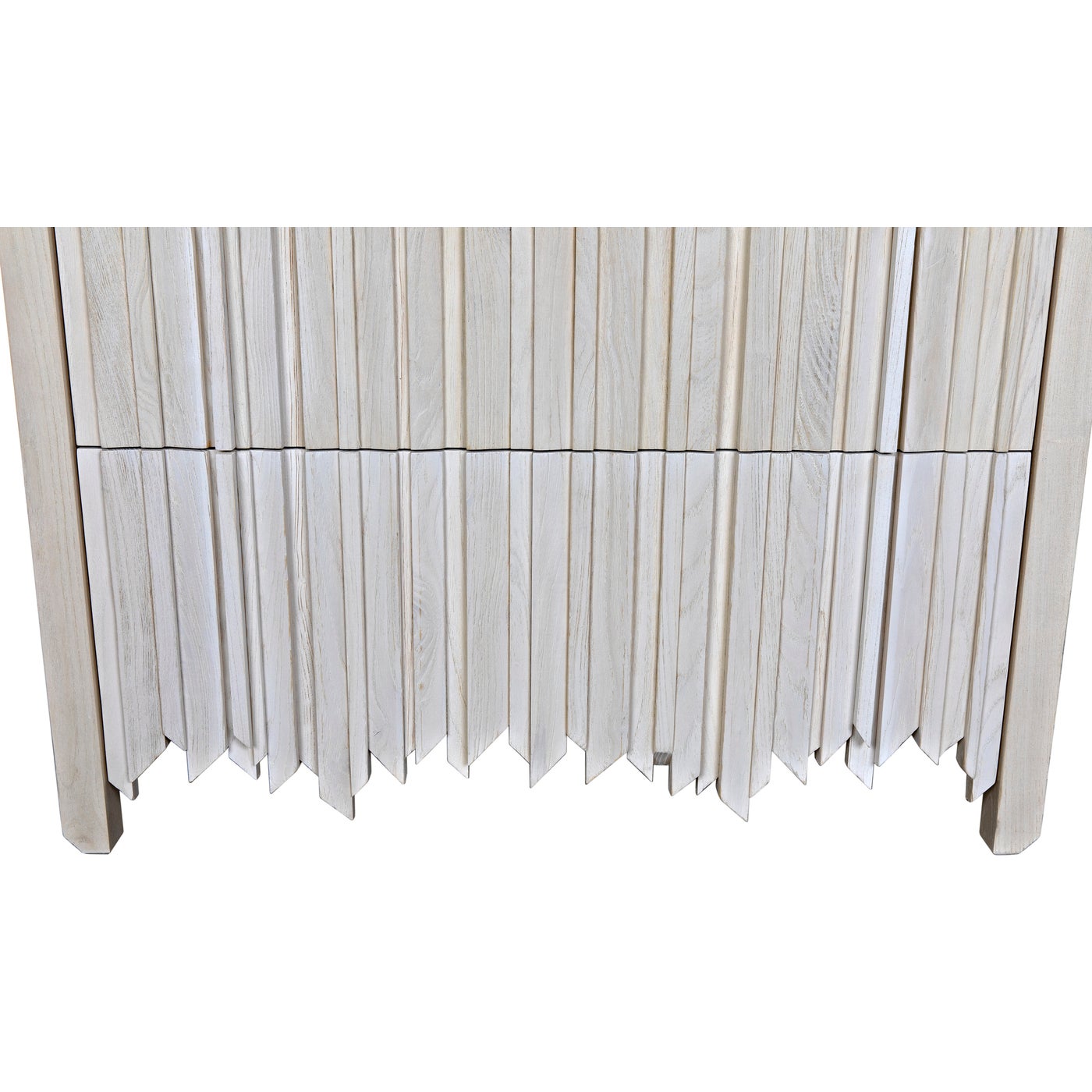 Noir Desdemona 3 Drawer Chest, Bleached Elm
