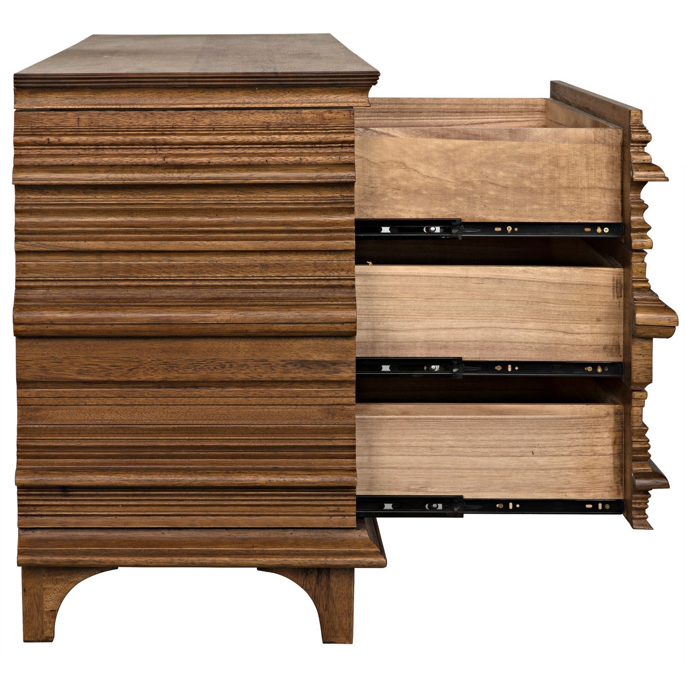 Noir Bernard 6 Drawer, Dark Walnut