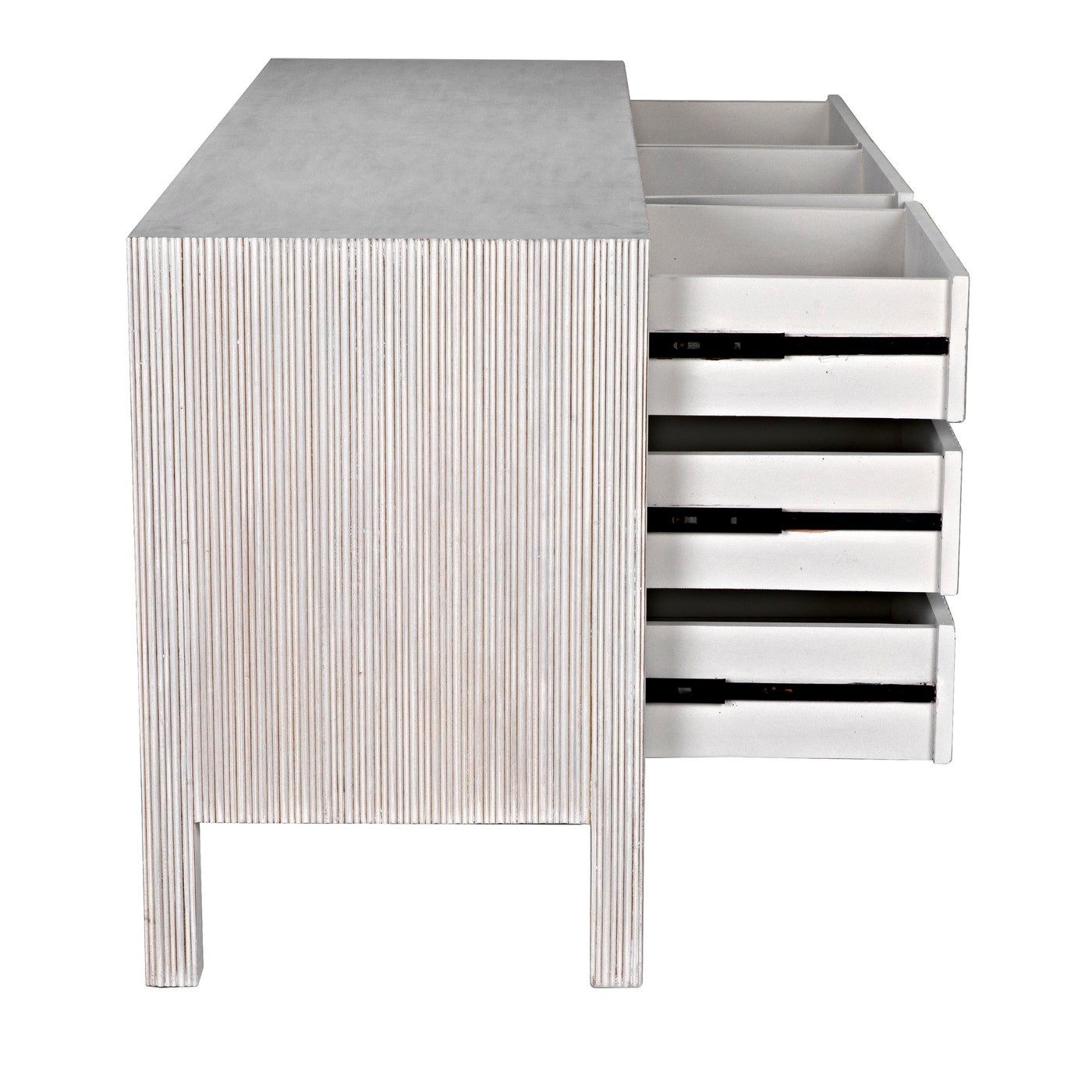 Noir Conrad 9 Drawer Dresser, Pale