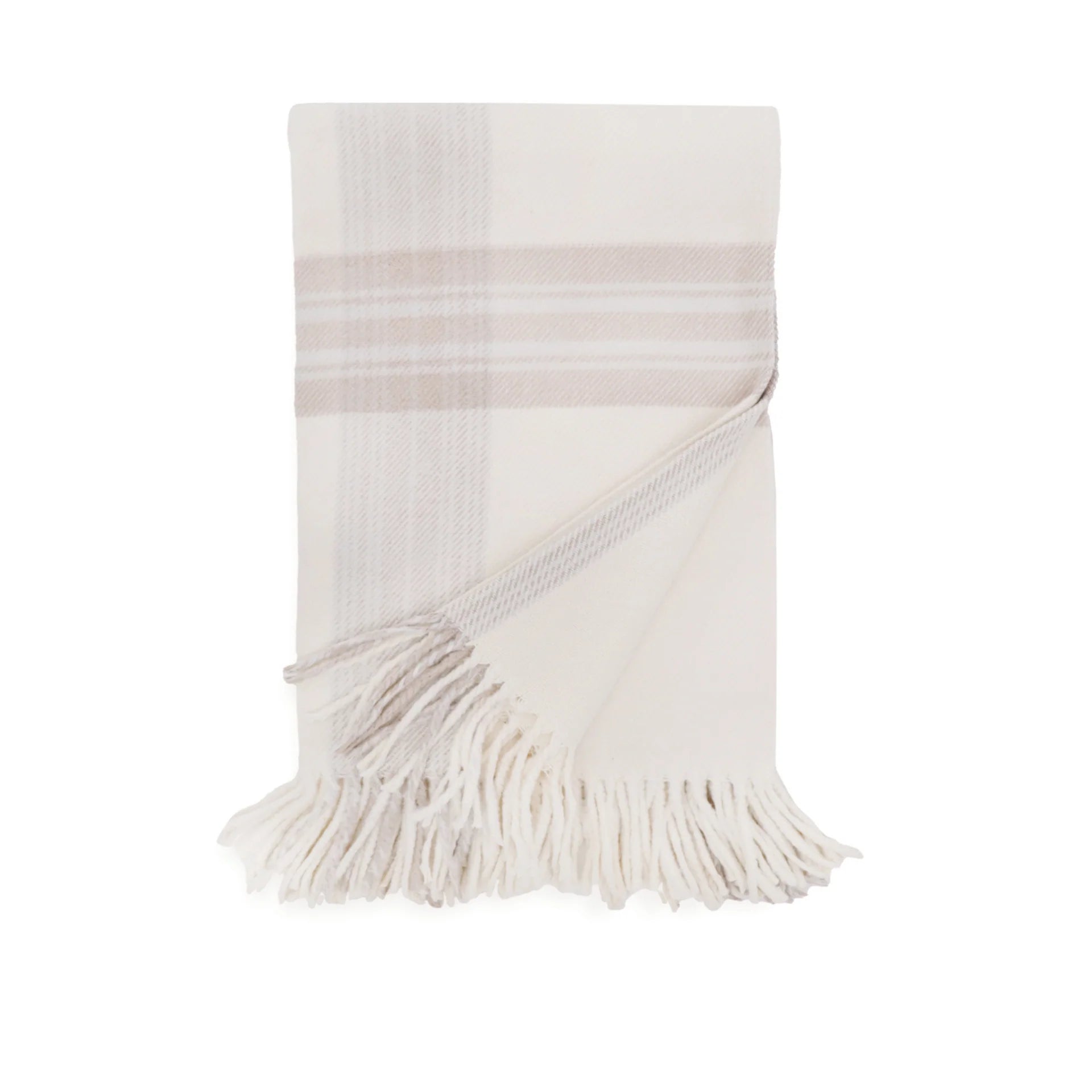 Pom Pom At Home Geneva Ivory/ Taupe Throw