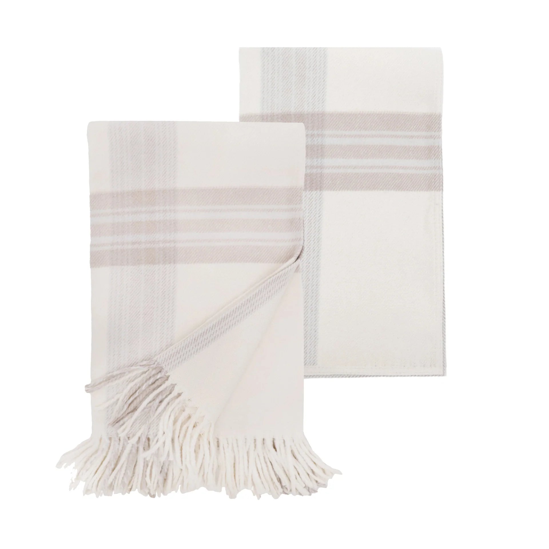 Pom Pom At Home Geneva Ivory/ Taupe Throw