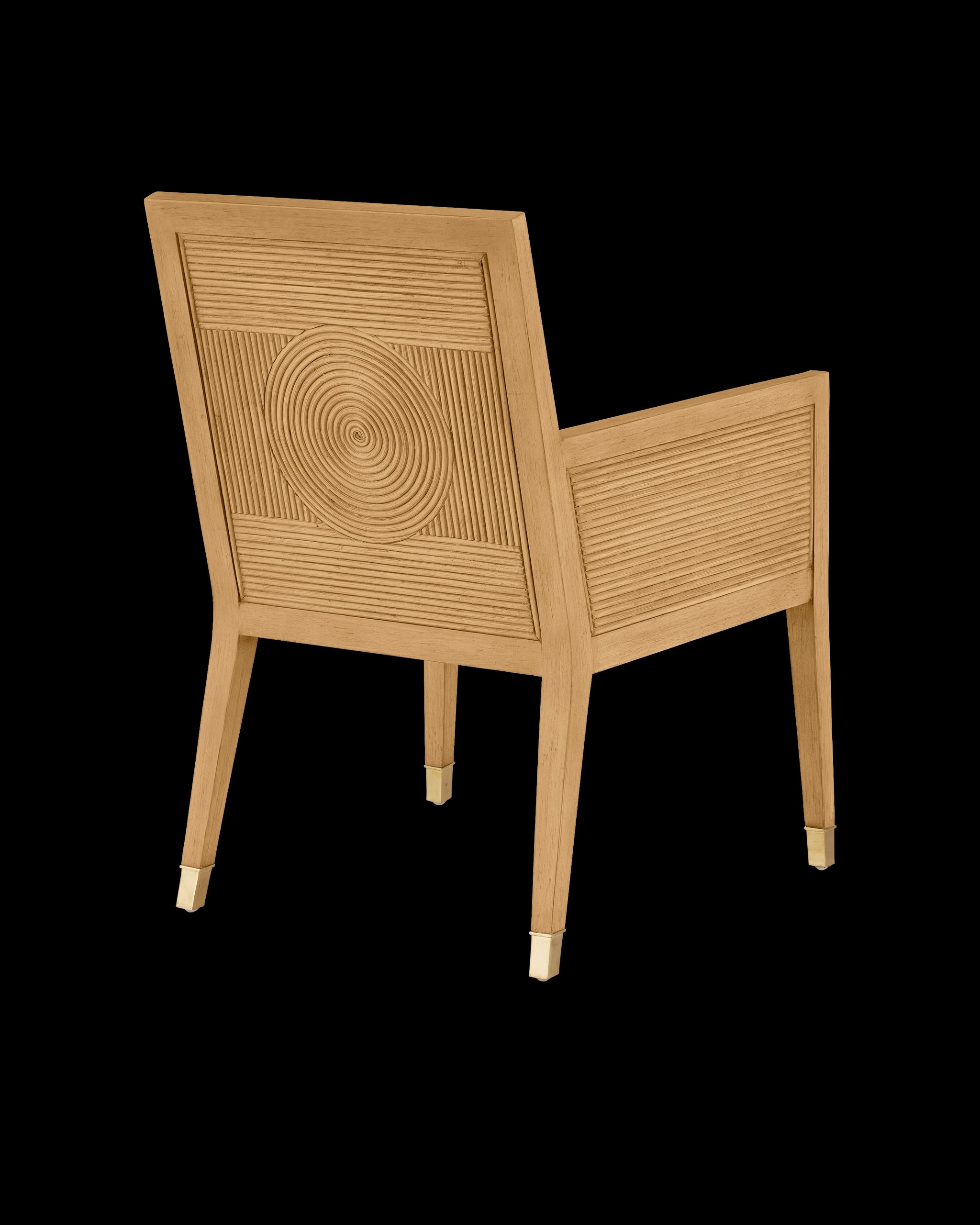 Currey & Company Santos Sea Sand Armchair, Liller Malt