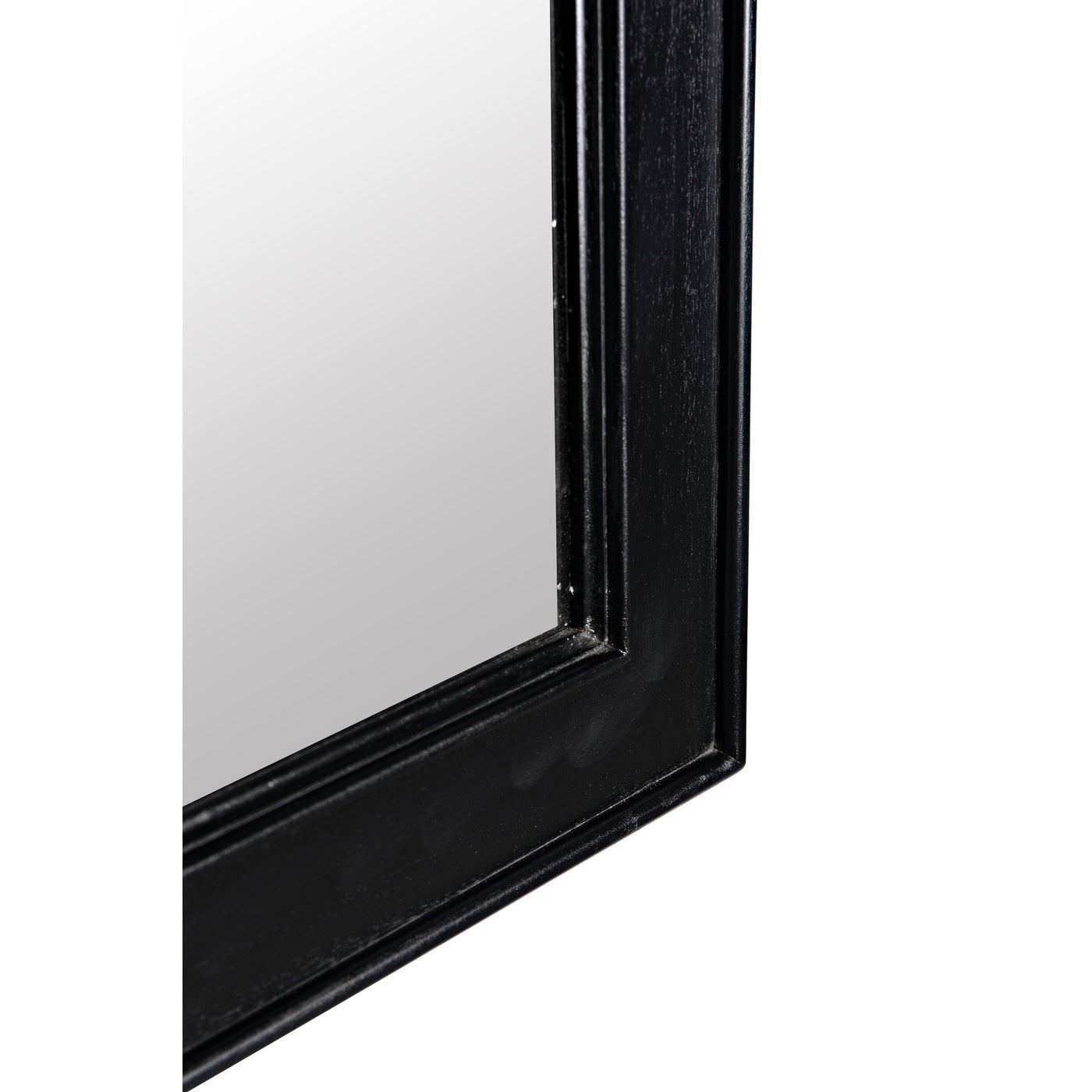 Noir Jess Mirror, Hand Rubbed Black