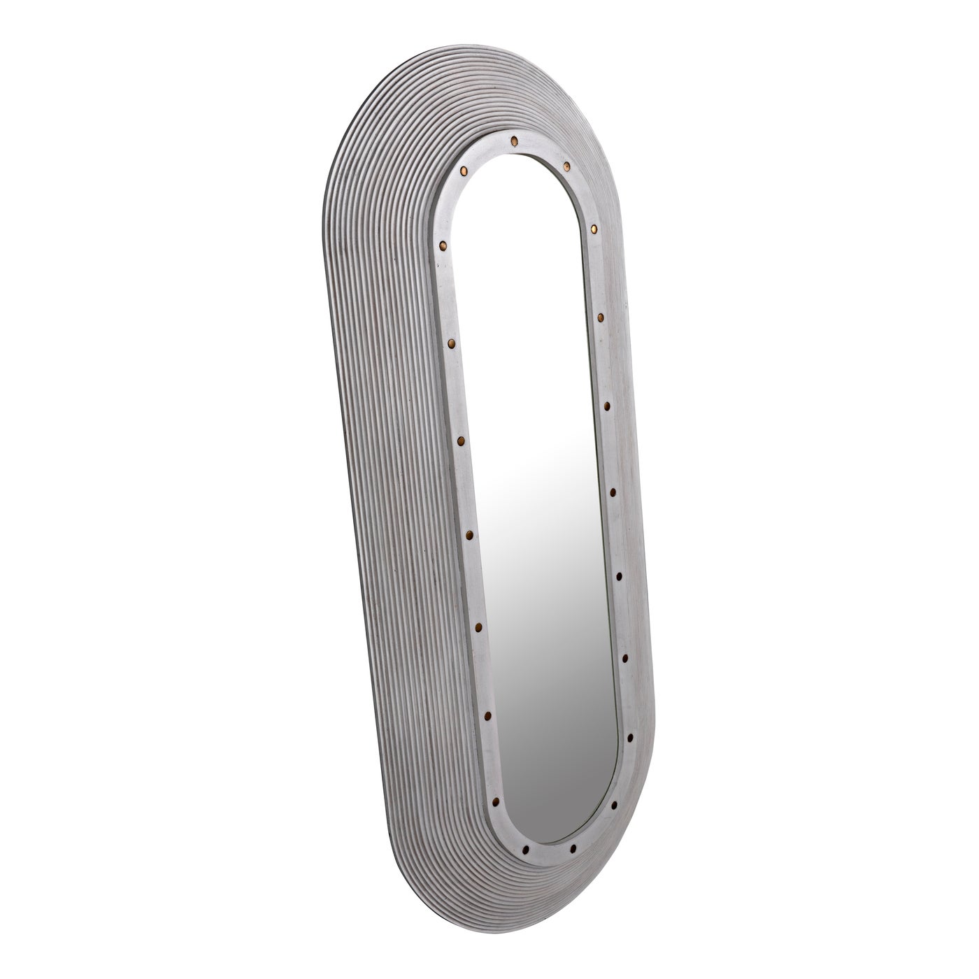 Noir Luna Mirror, White Washed