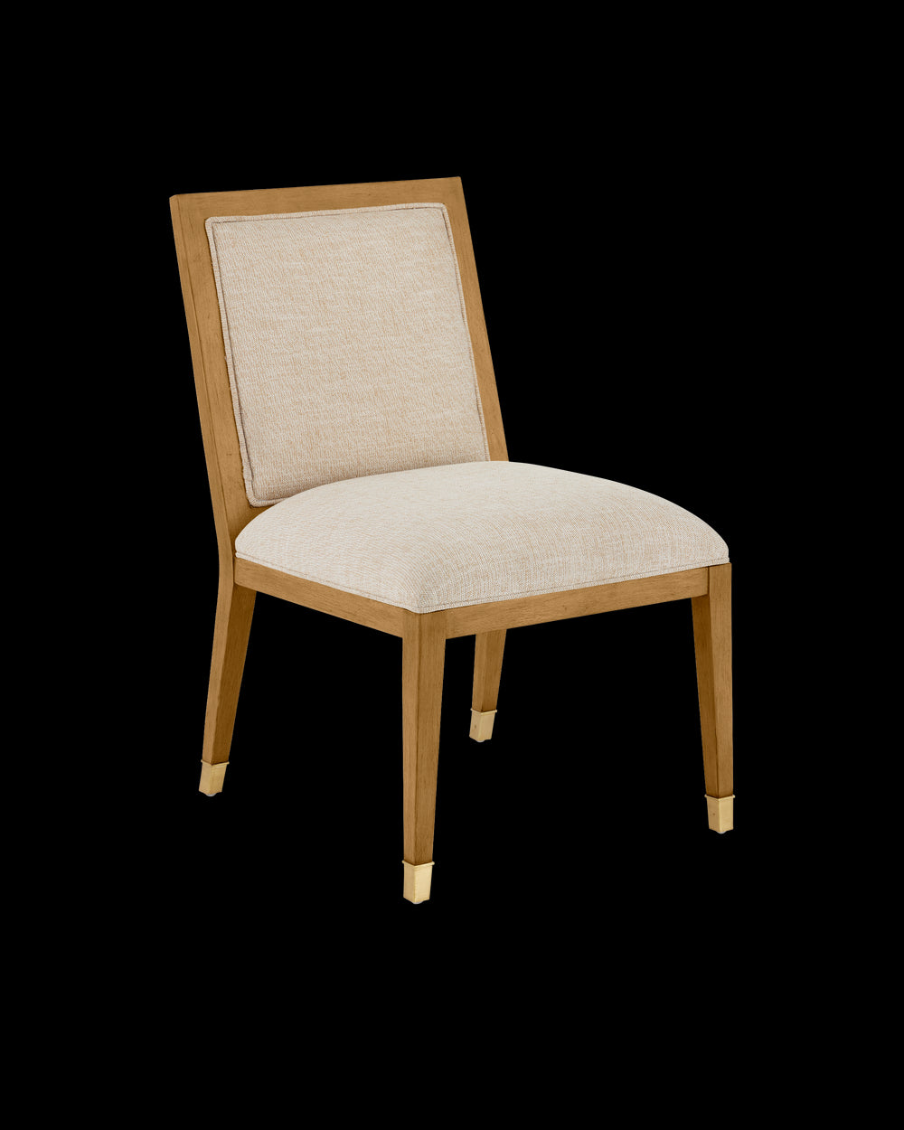Currey & Company Santos Sea Sand Side Chair, Liller Malt