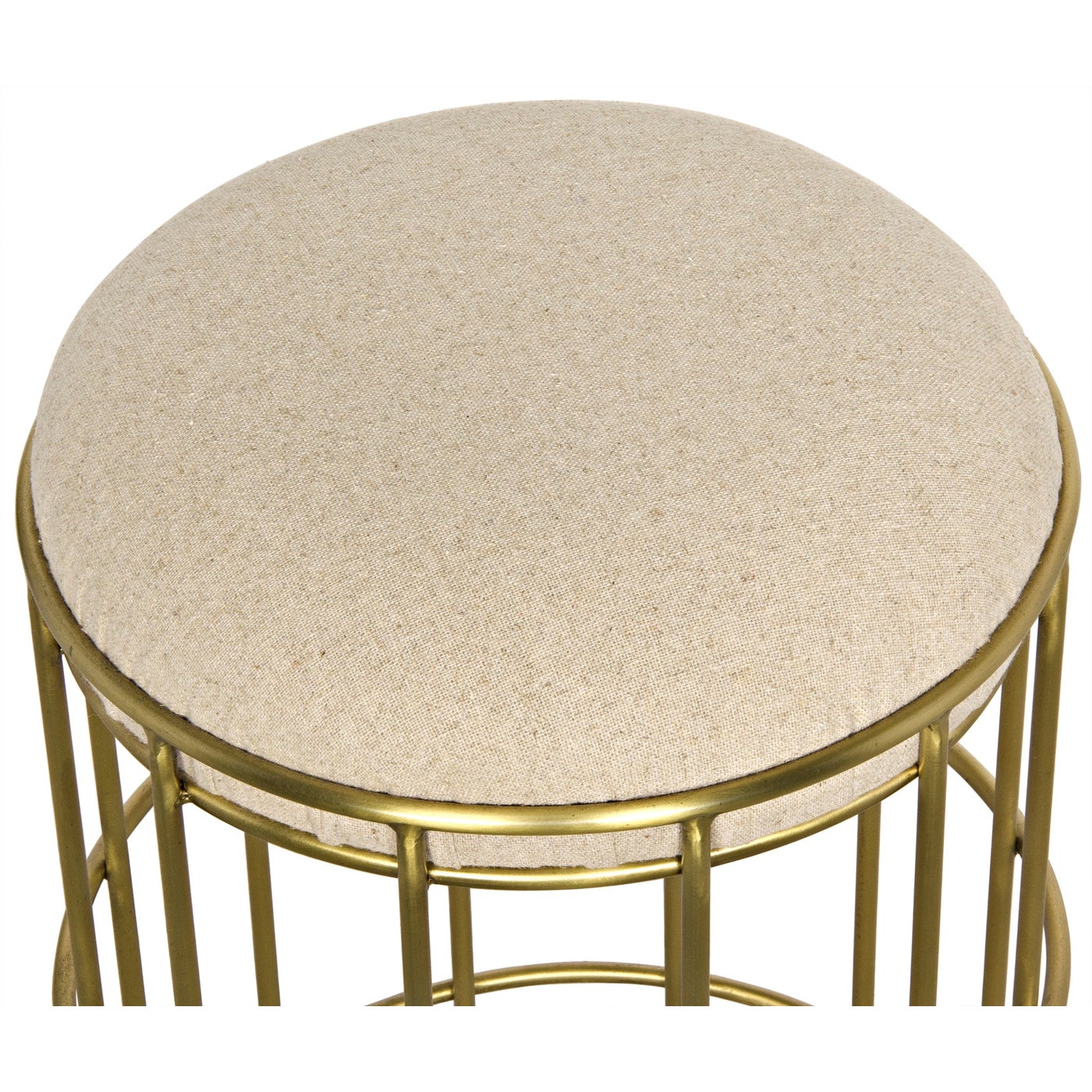 Noir Ryley Counter Stool, Steel With Brass Finish