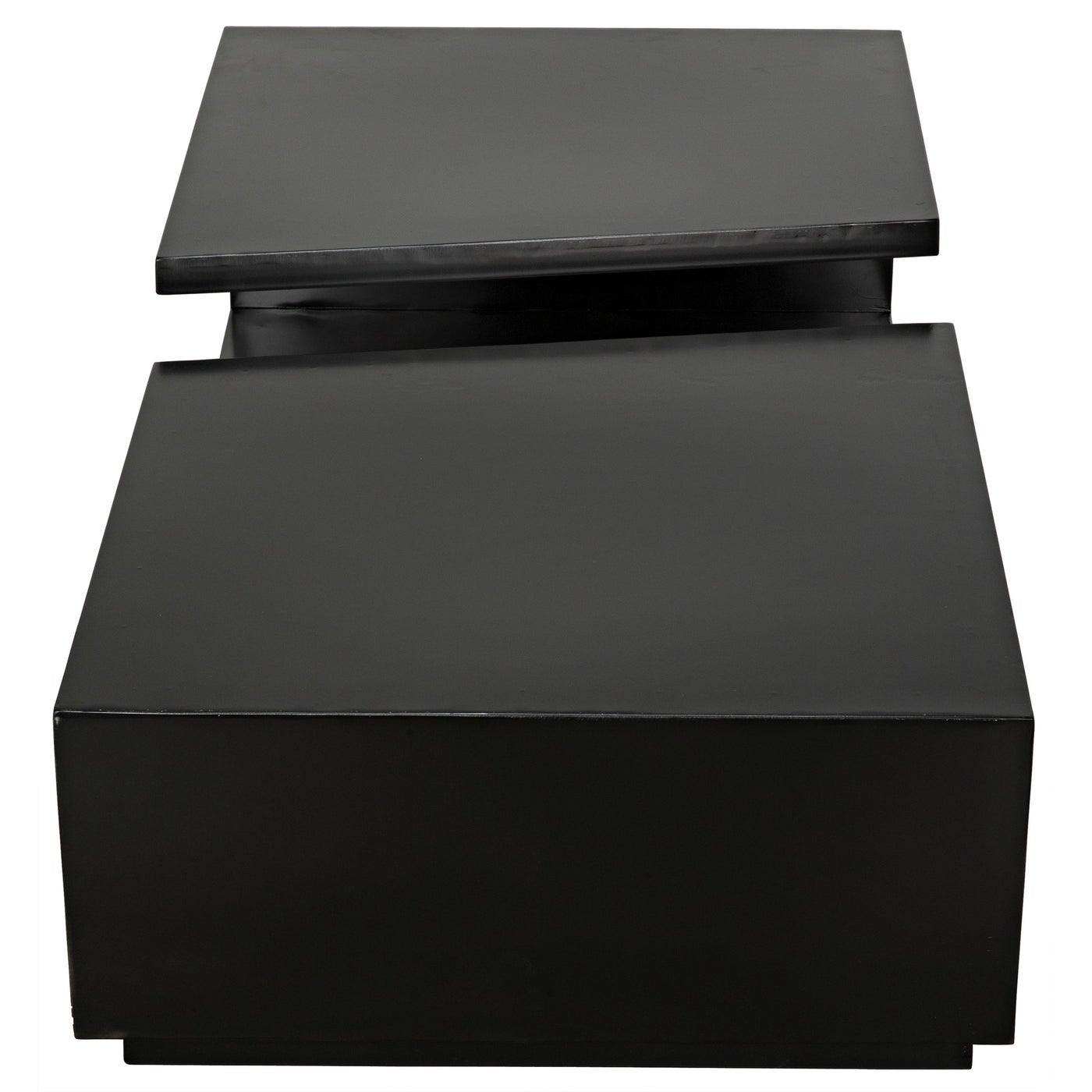 Noir Shift Coffee Table, Black Steel