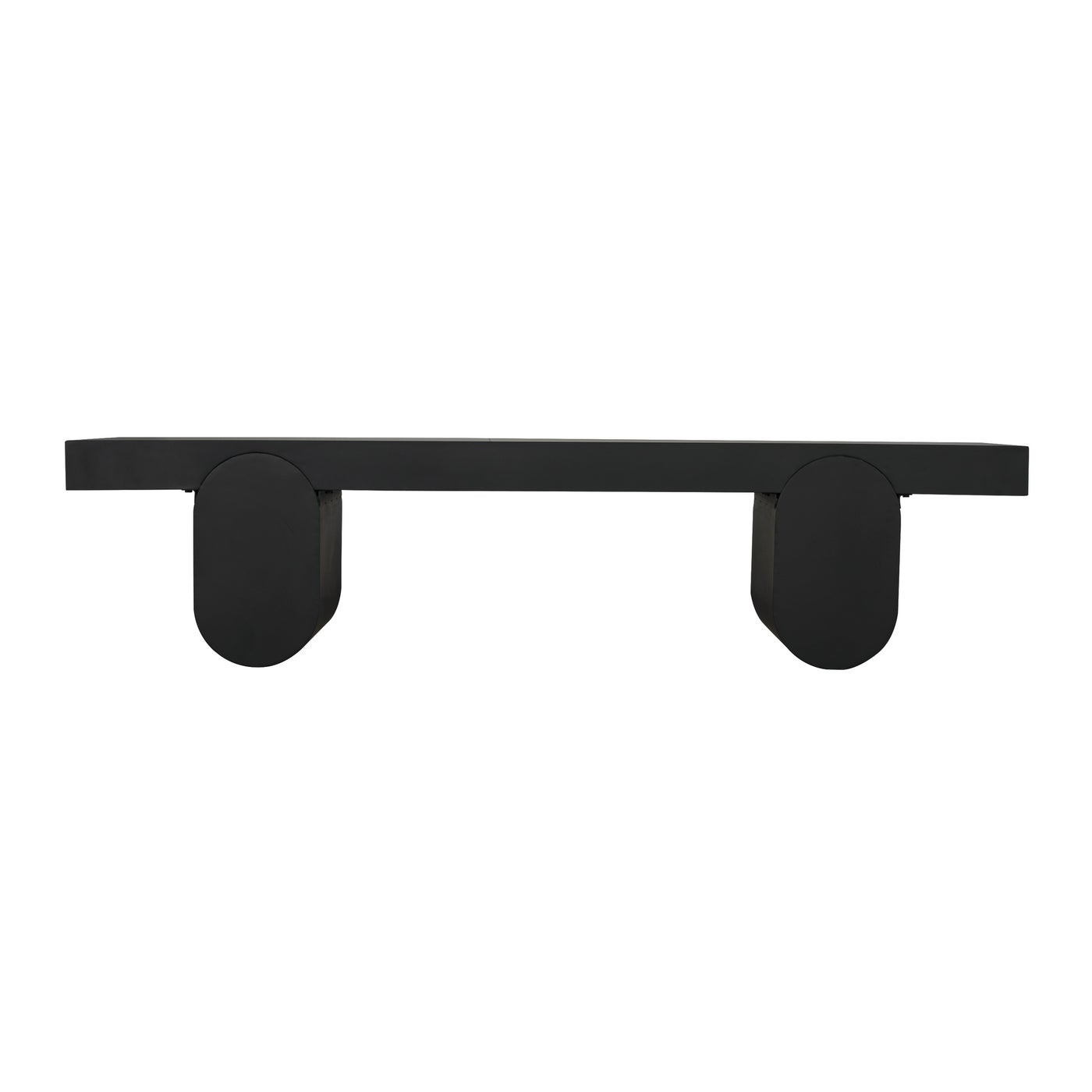 Noir Evora Coffee Table, Black Metal