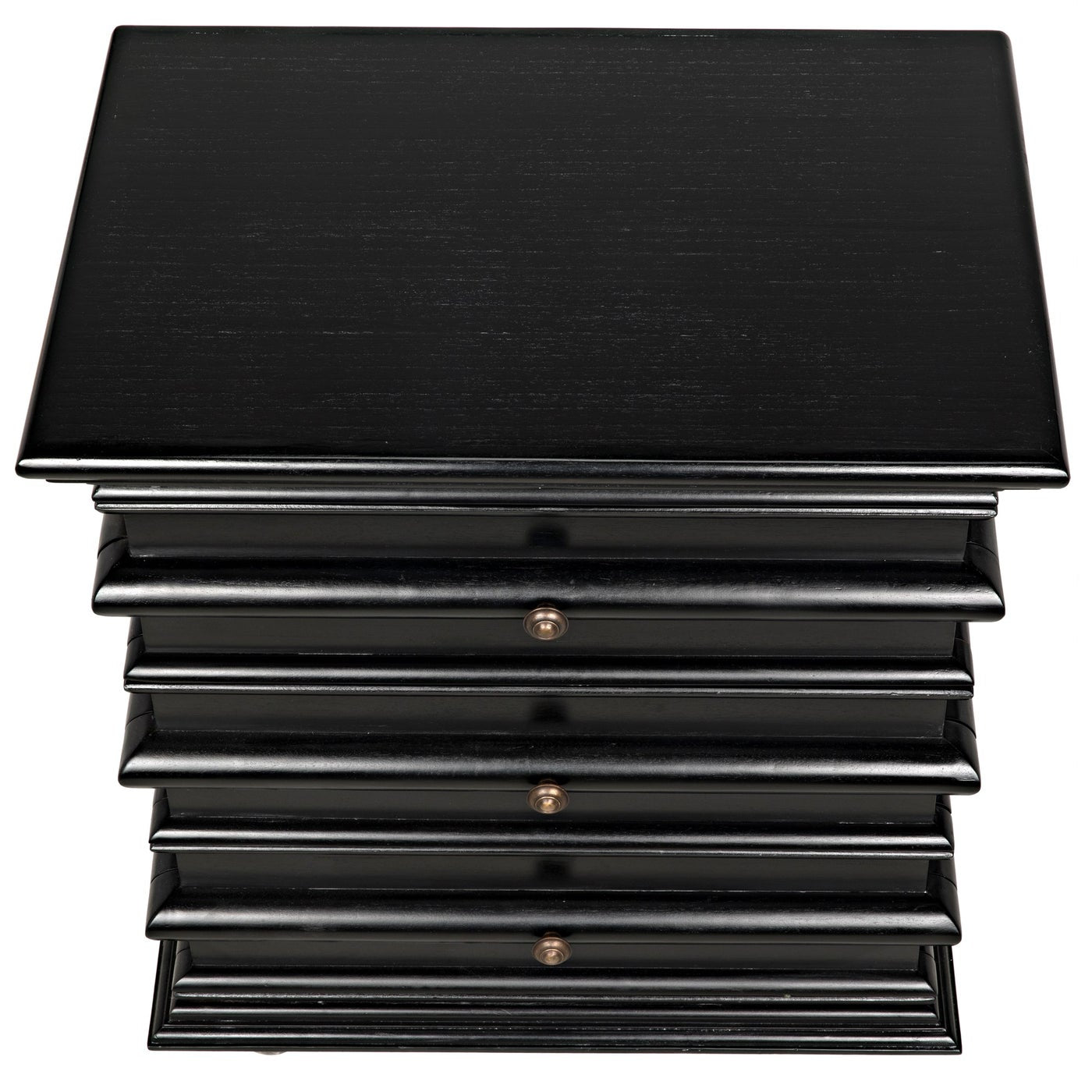 Noir Ascona Side Table, Hand Rubbed Black