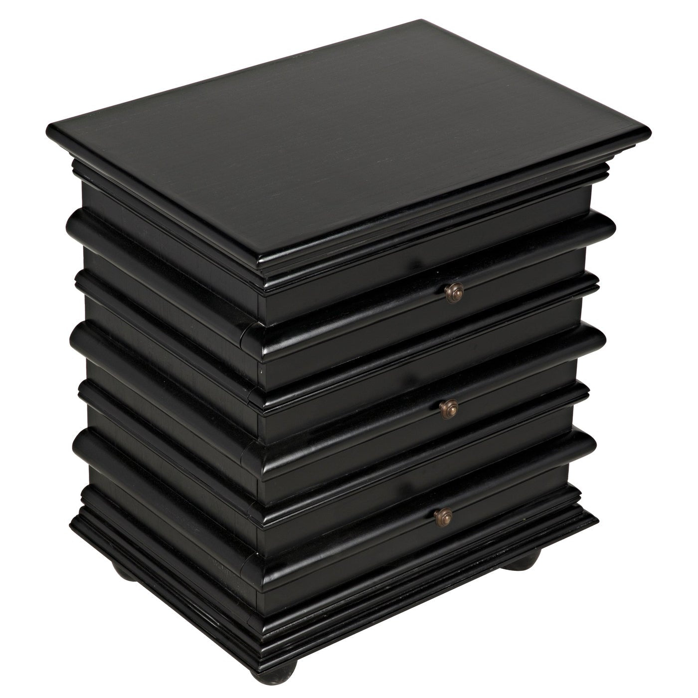 Noir Ascona Side Table, Hand Rubbed Black