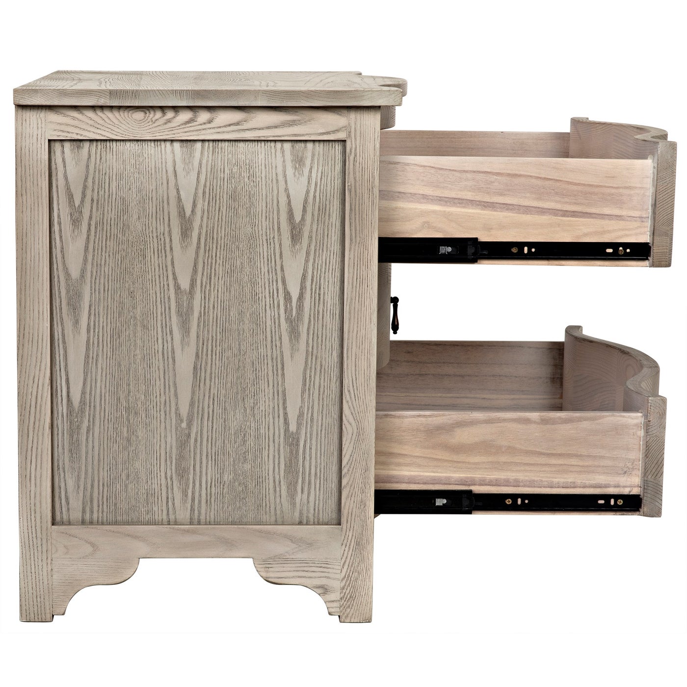 Noir Curved Front Side Table