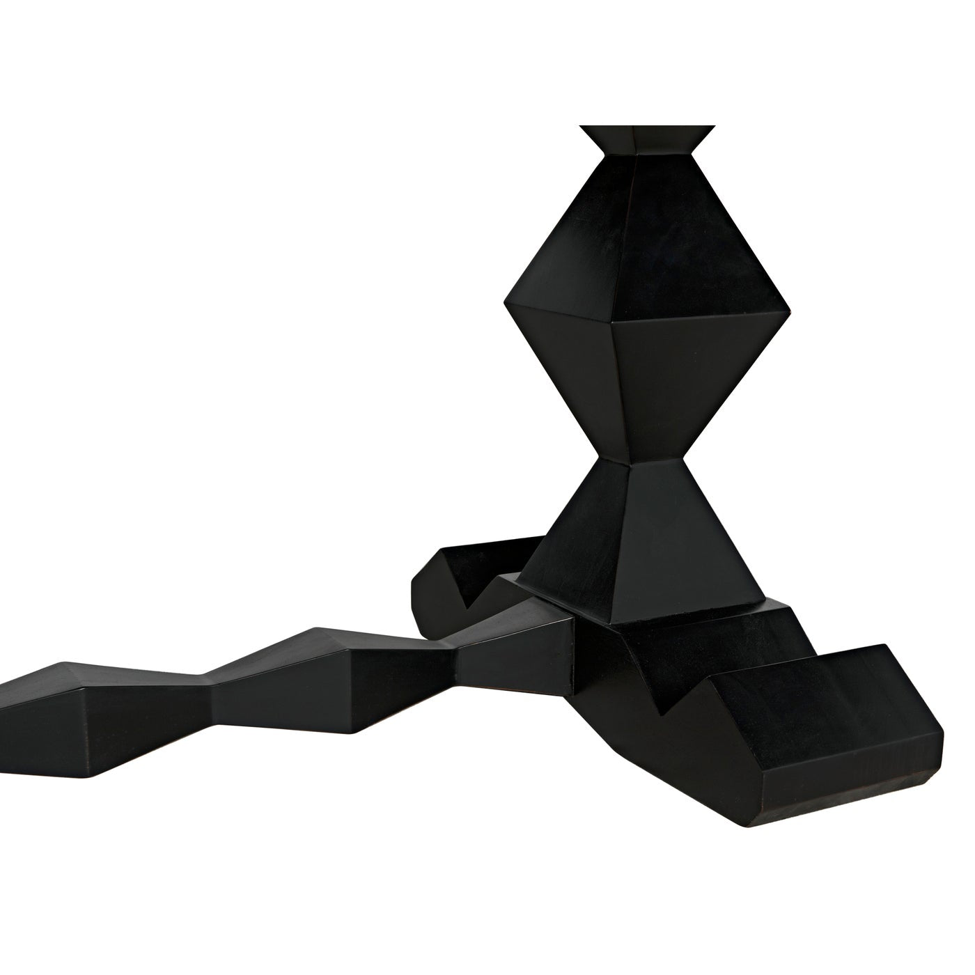 Noir Madeira Dining Table, Hand Rubbed Black