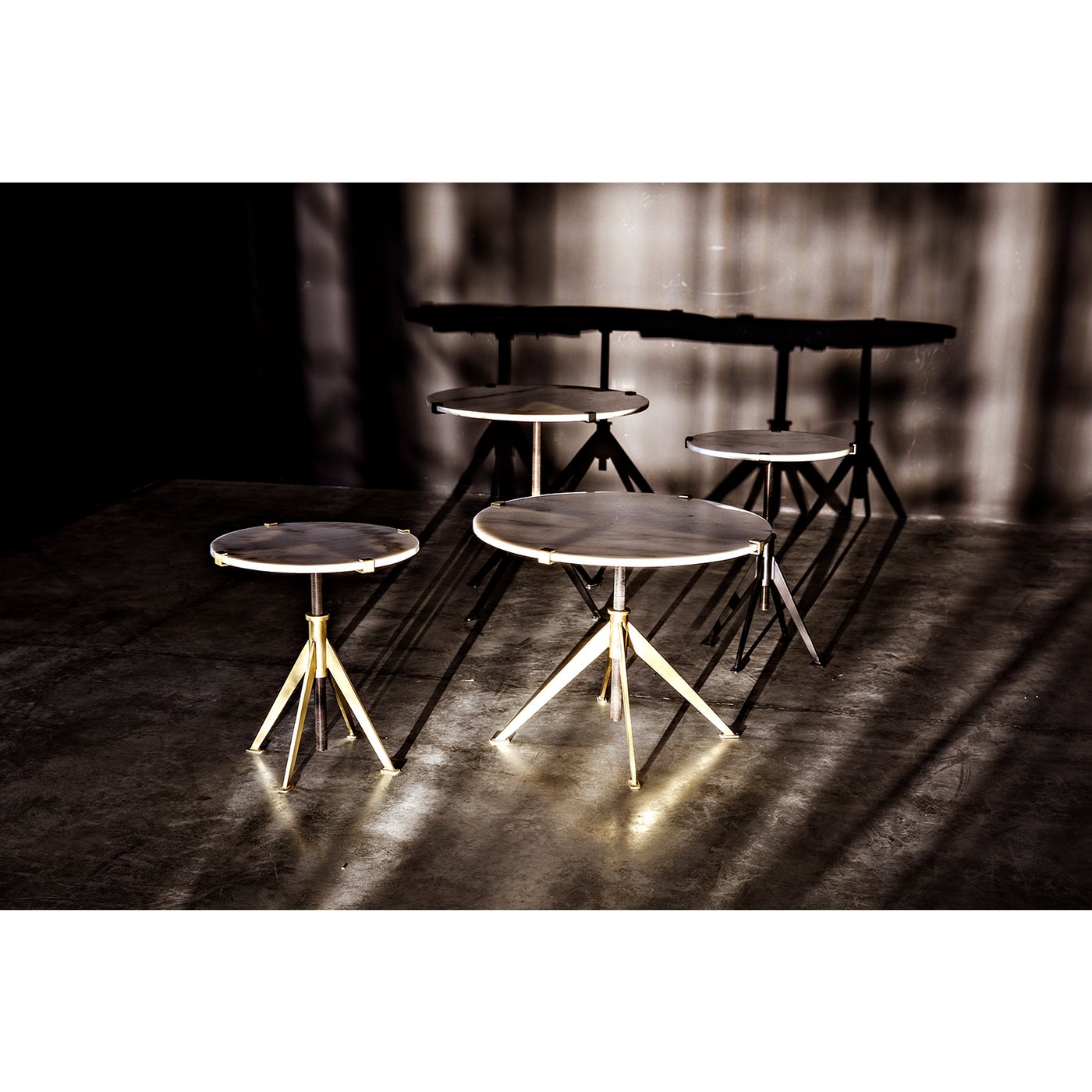 Noir Edith Adjustable Side Table, Large