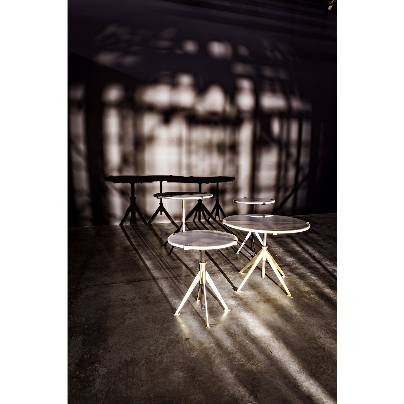 Noir Edith Adjustable Side Table, Large