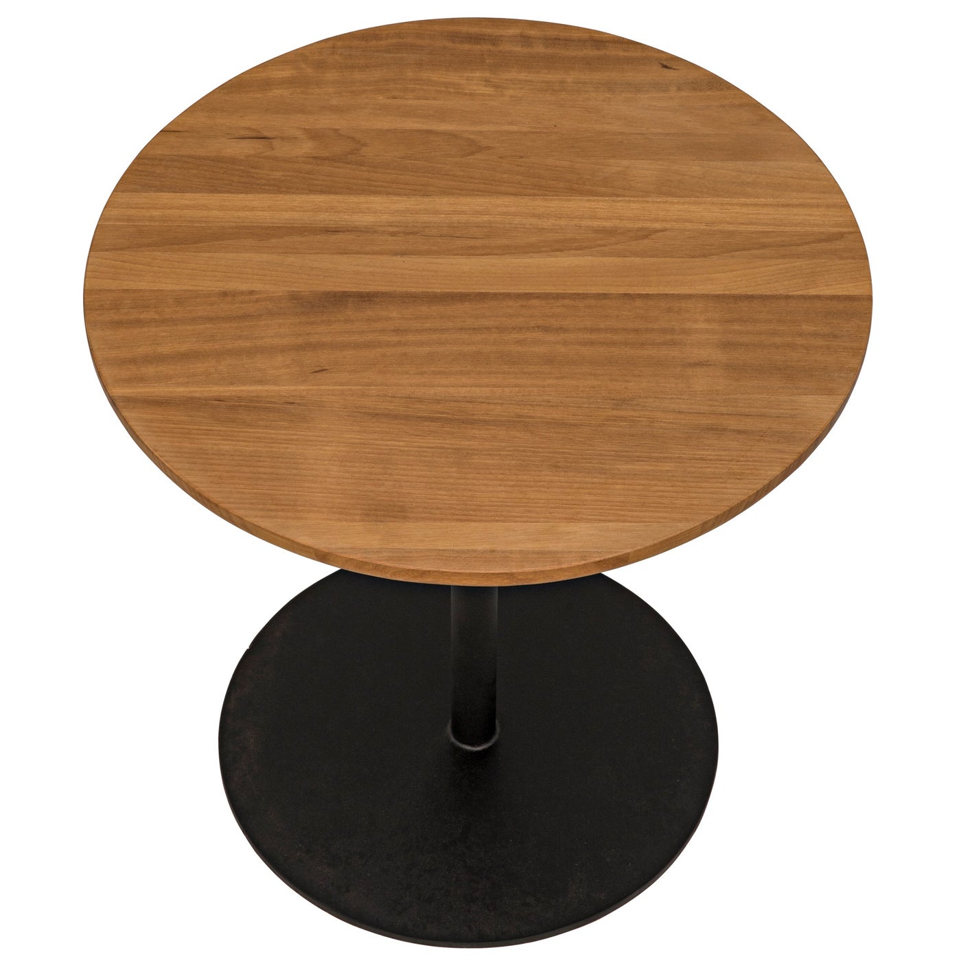 Noir Ford Small Side Table, Gold Teak With Steel Base