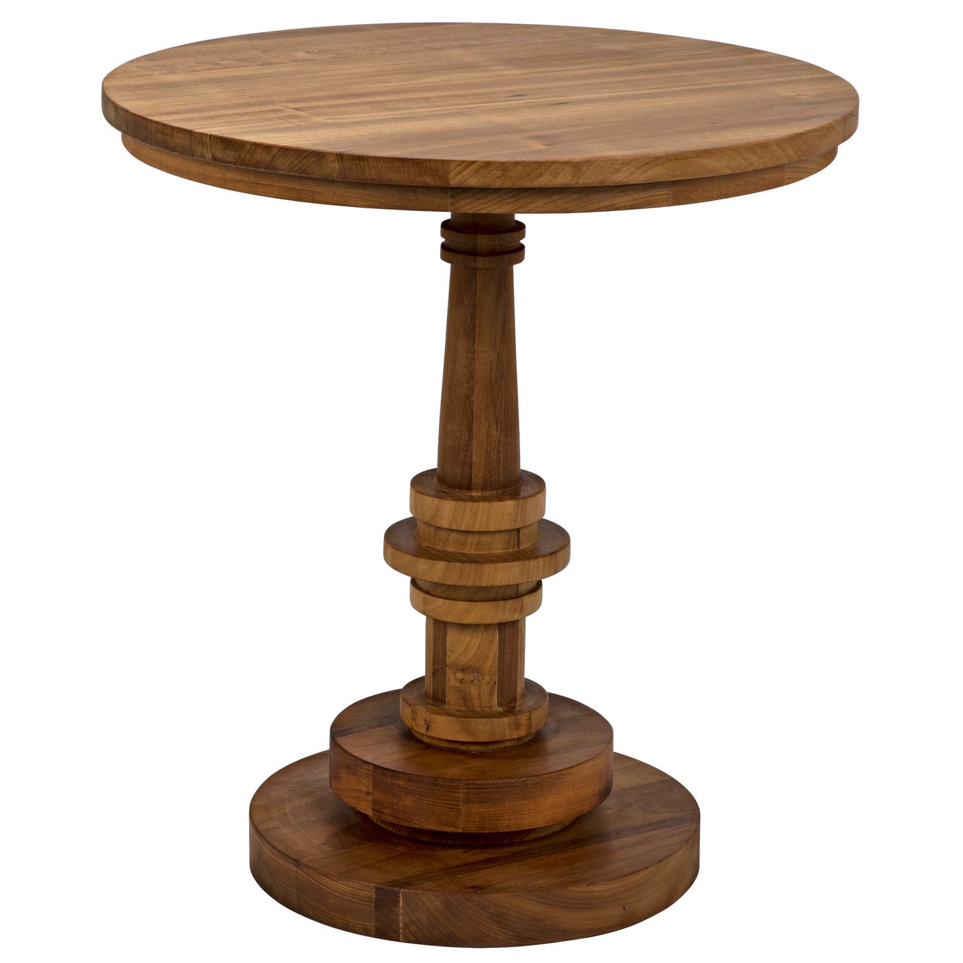 Noir Comodo Side Table, Gold Teak