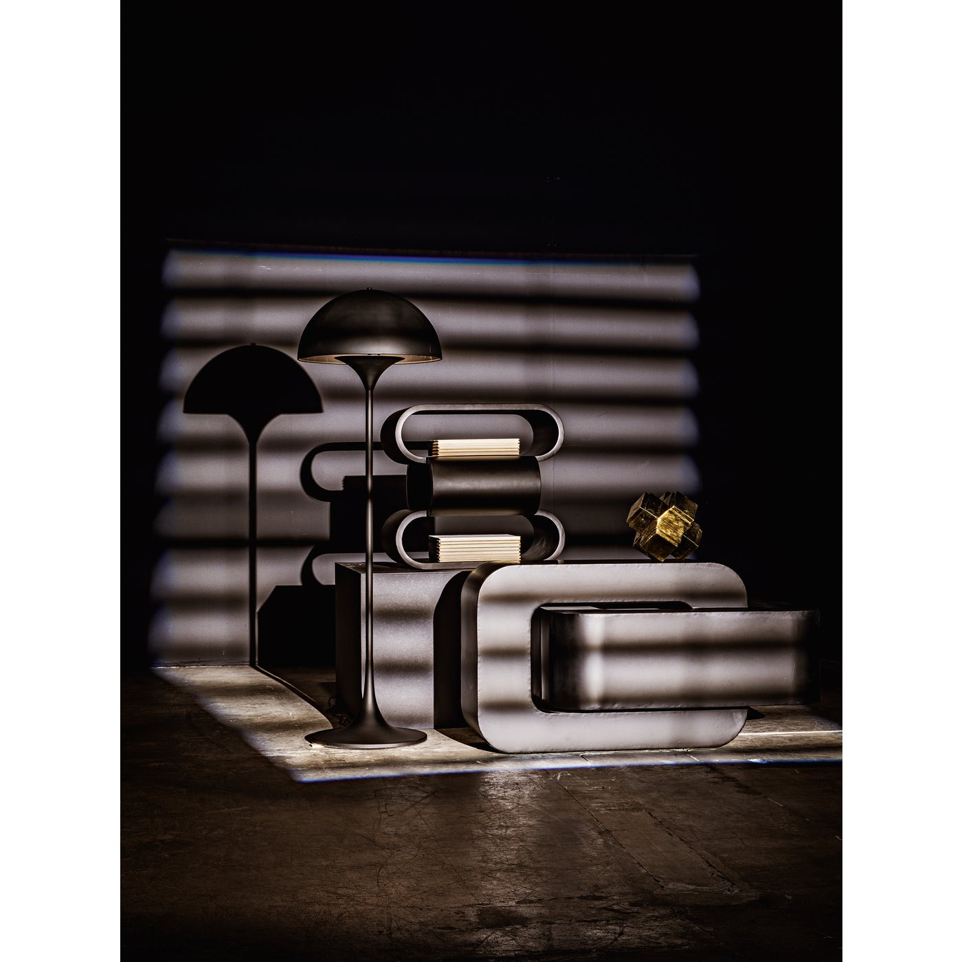 Noir Nada Side Table, Black Steel