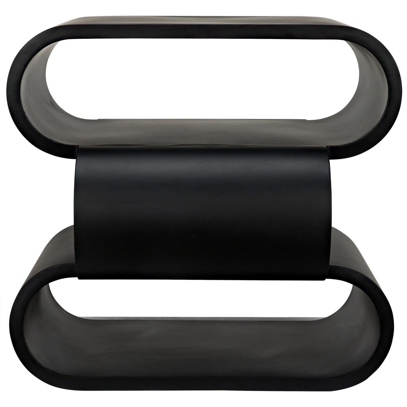 Noir Nada Side Table, Black Steel