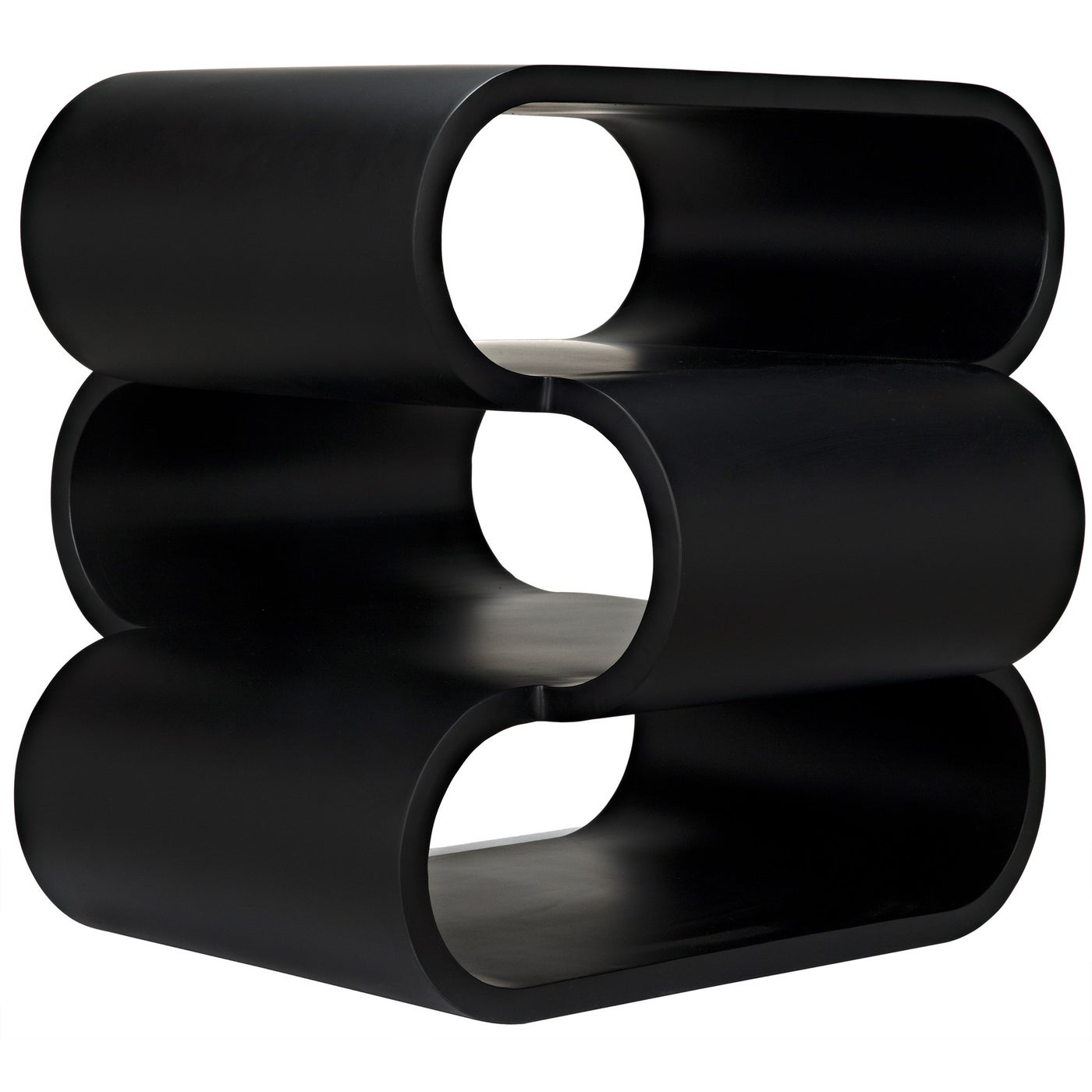 Noir Nada Side Table, Black Steel
