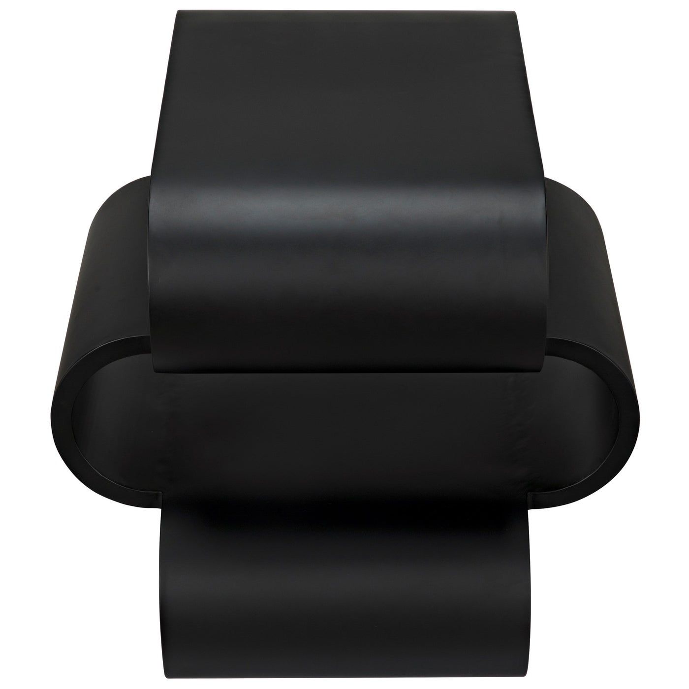 Noir Nada Side Table, Black Steel