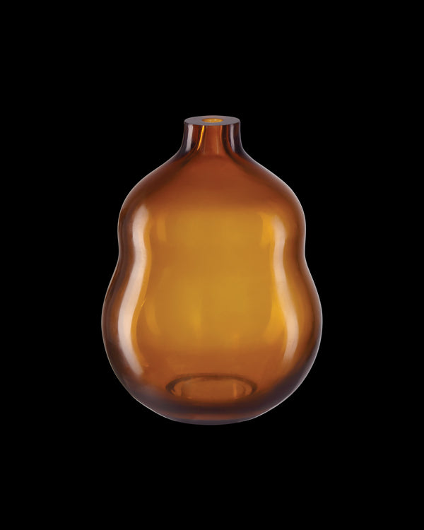 Currey & Company Amber & Gold Peking Small Double Gourd Vase