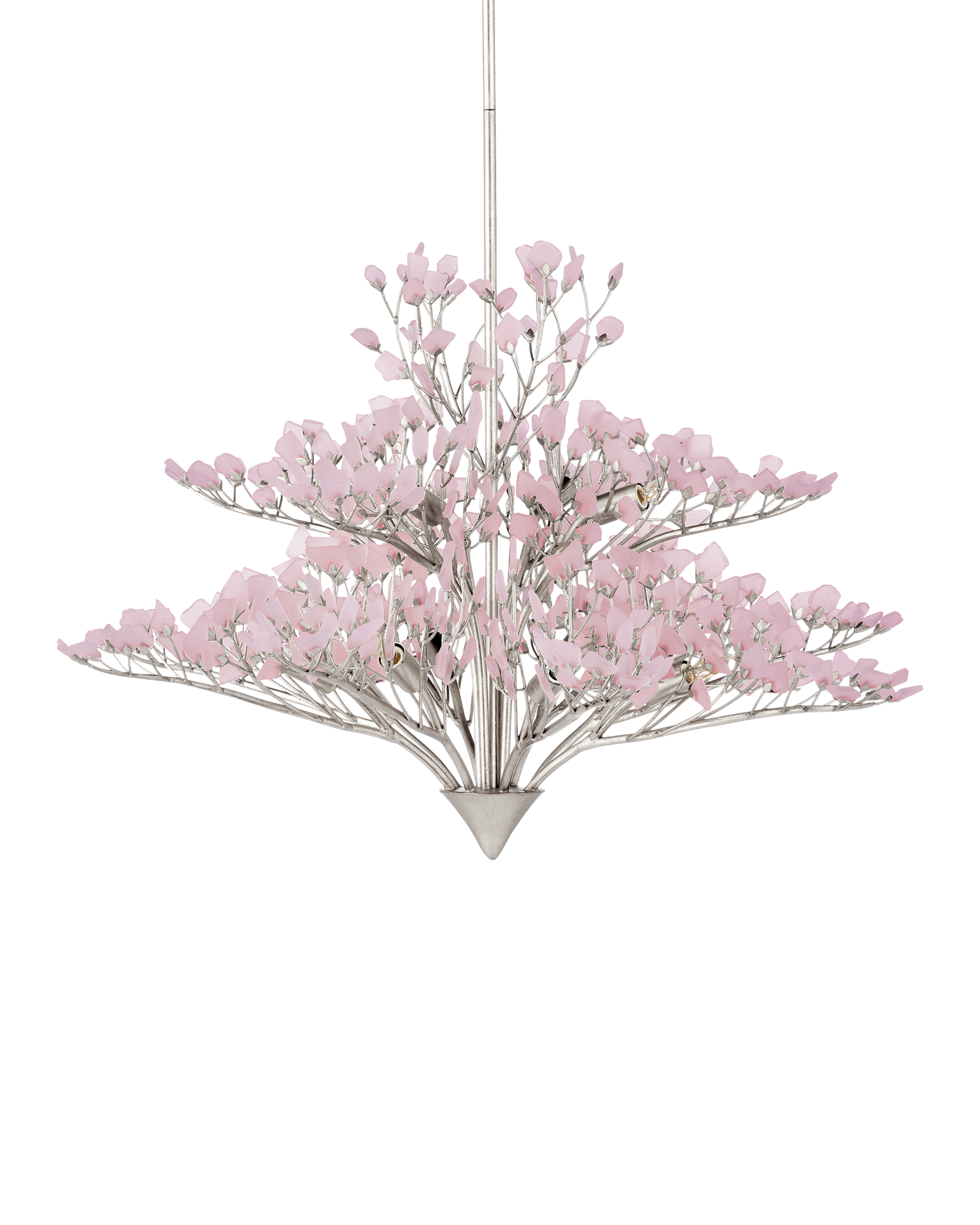 Currey & Company Fiorella Pink Chandelier