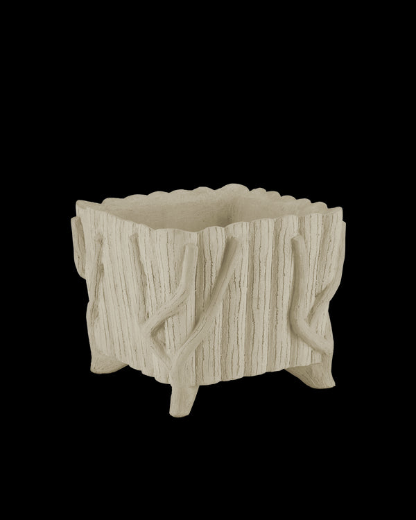 Currey & Company Square Faux Bois Planter