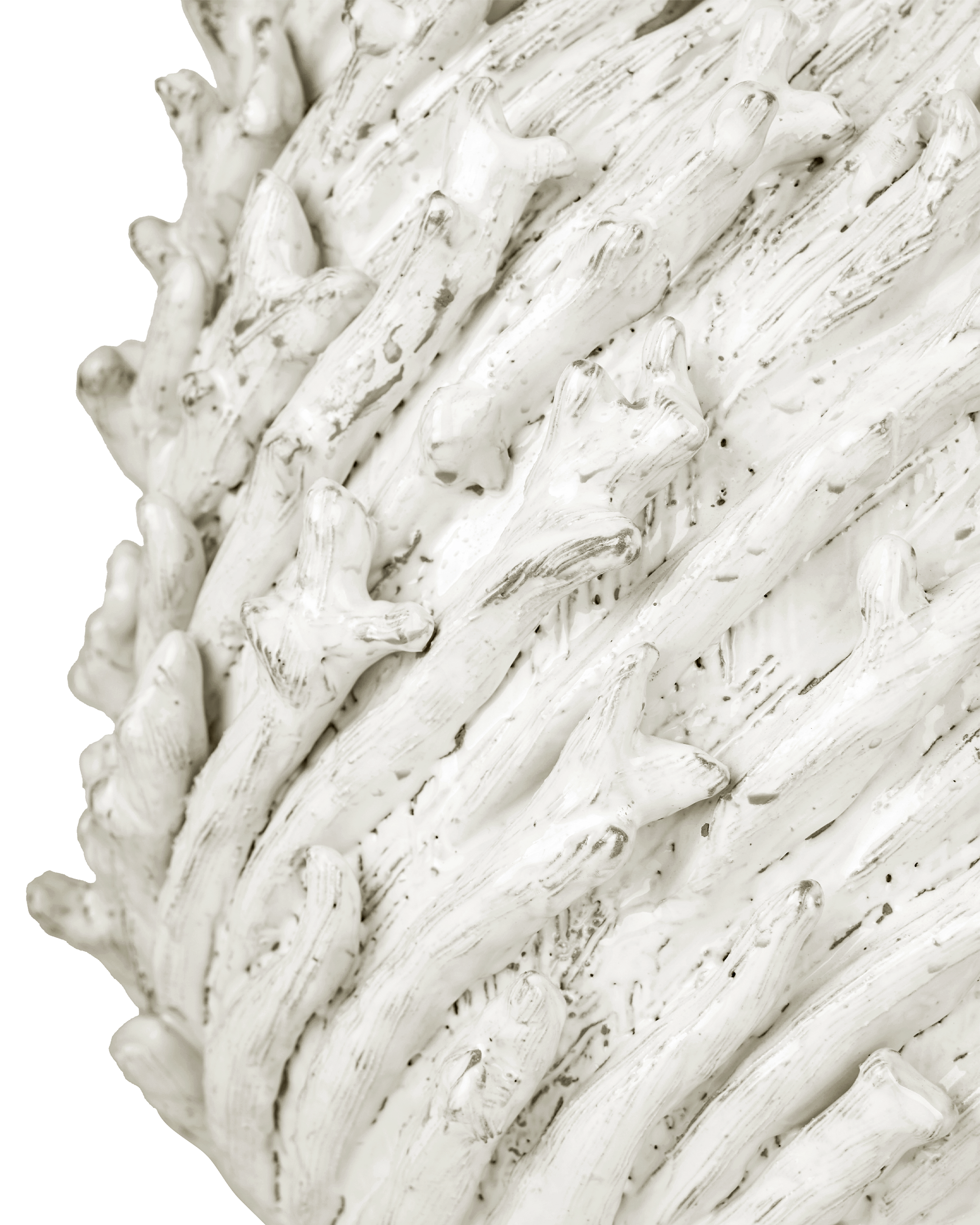 Currey & Company Seadrift Medium White Vase
