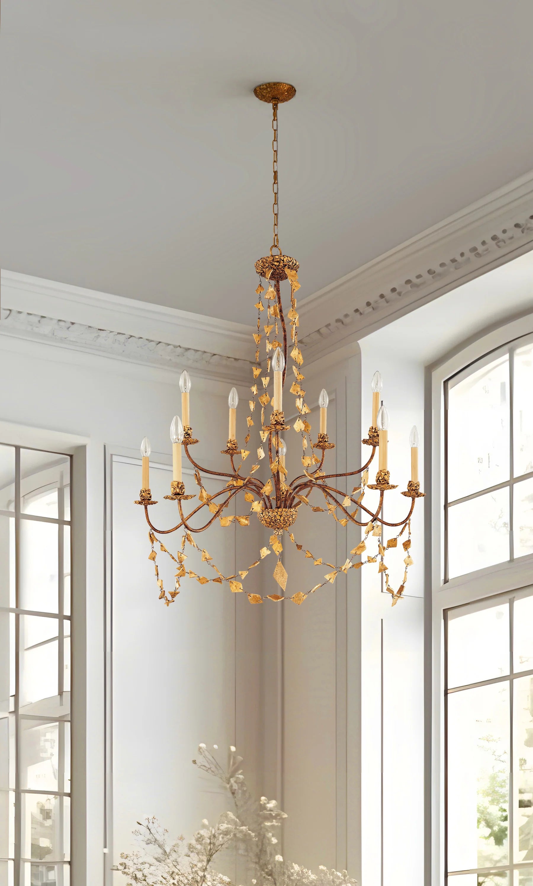 Lucas McKearn Mosaic Chandelier in Antiqued Gold