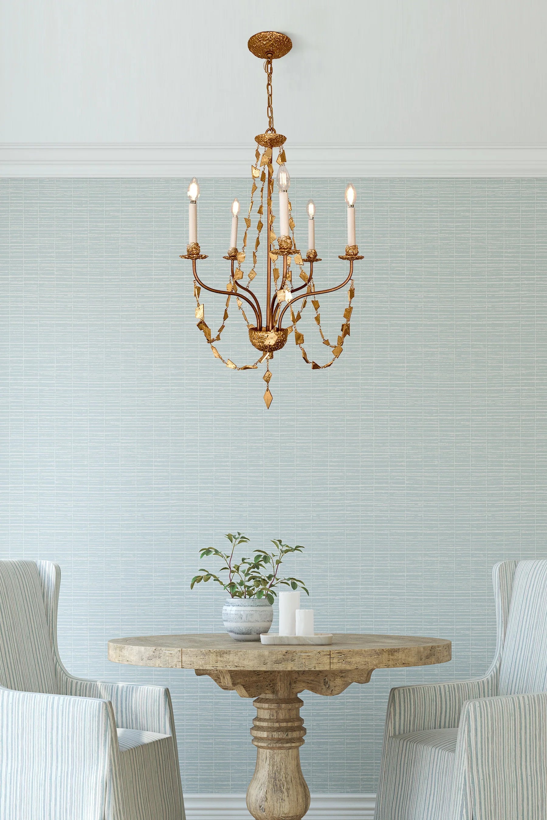 Lucas McKearn Mosaic Chandelier in Antiqued Gold