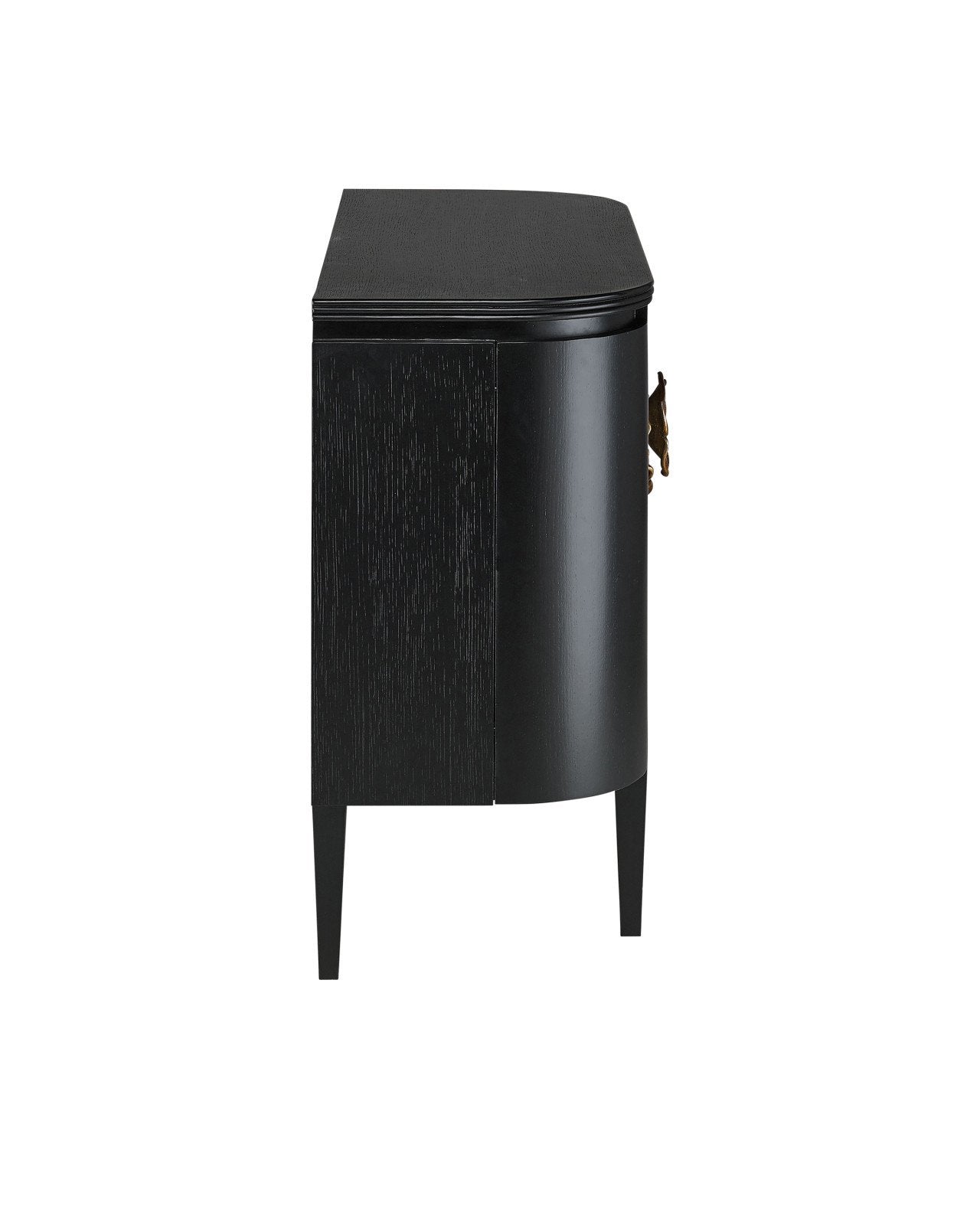 Briallen Black Demi-Lune Cabinet by Currey and Company