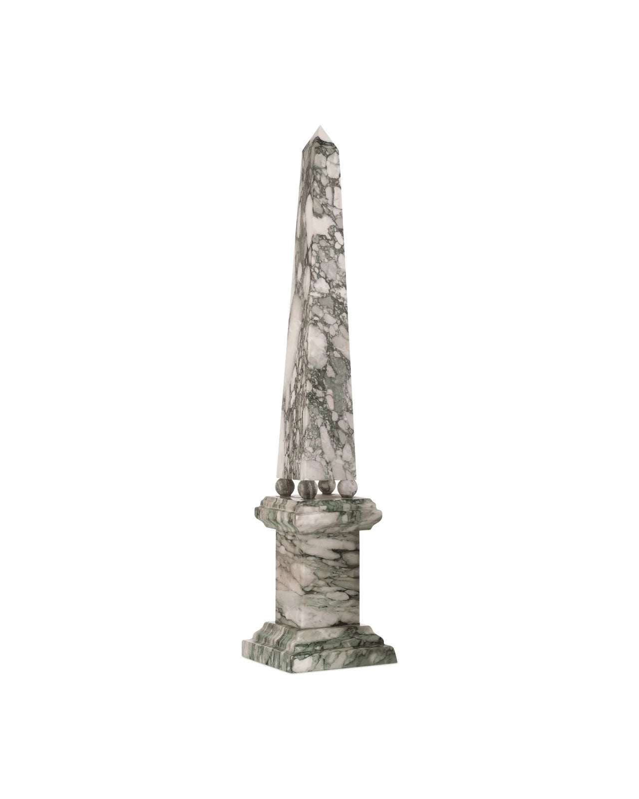 Currey & Company 28.75" Sorority Large Marble Obelisk