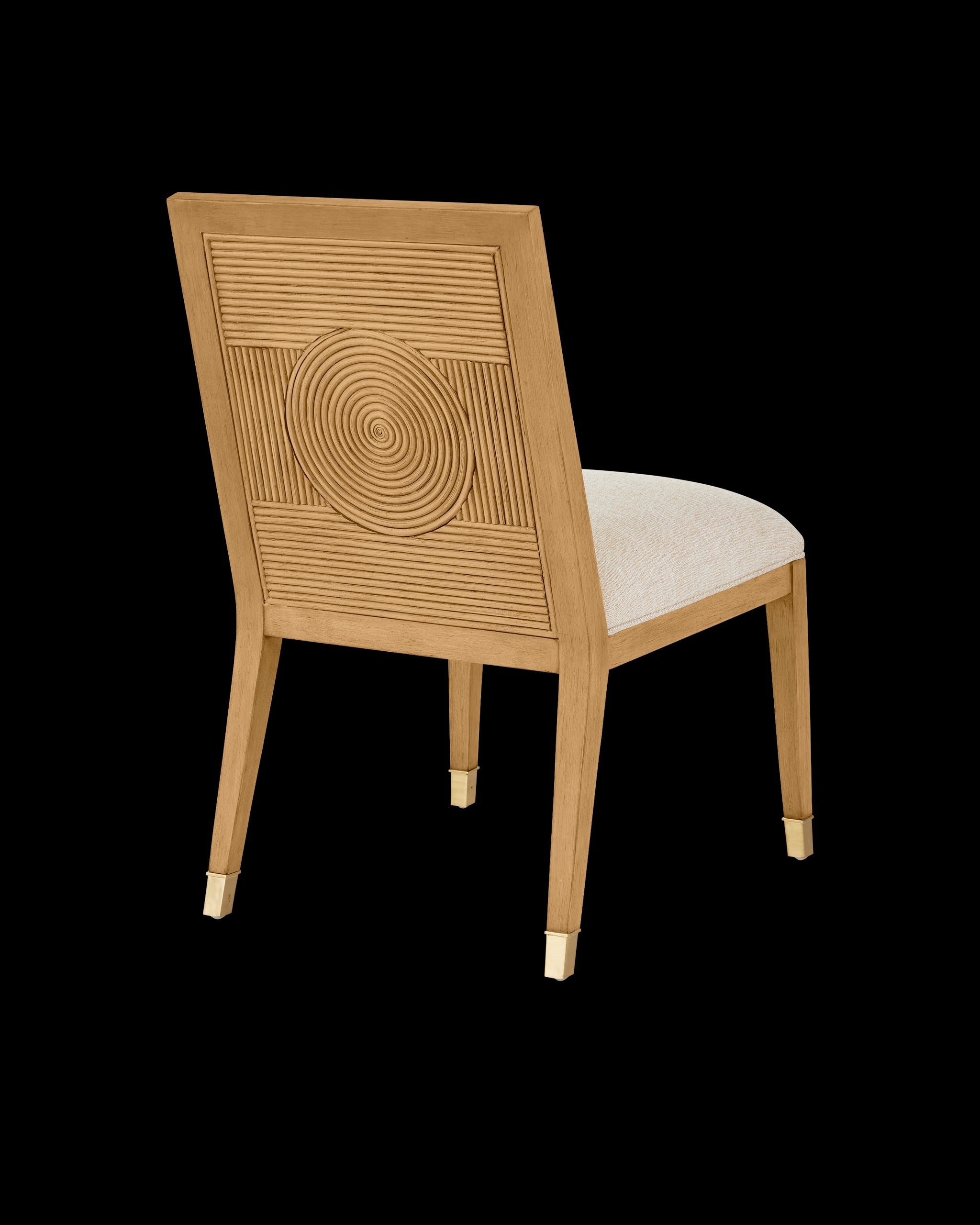 Currey & Company Santos Sea Sand Side Chair, Liller Malt