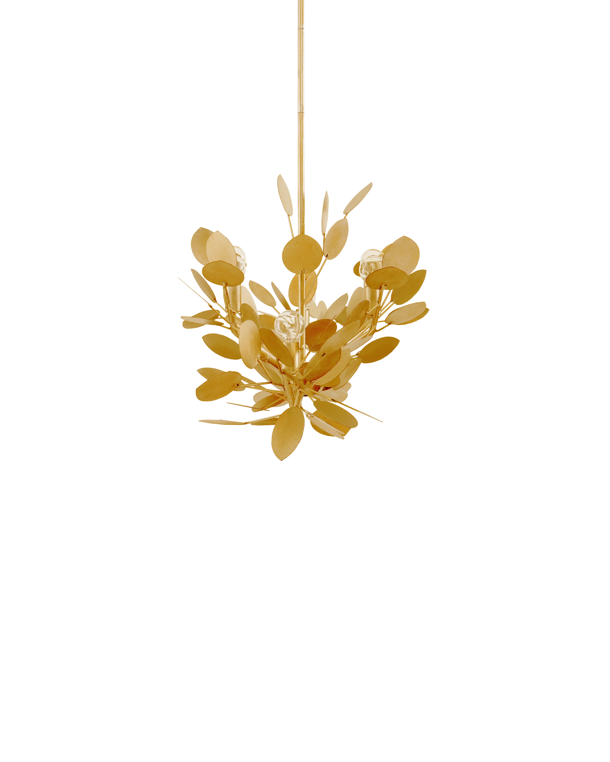 Currey & Company Lunaria Gold Oval Chandelier