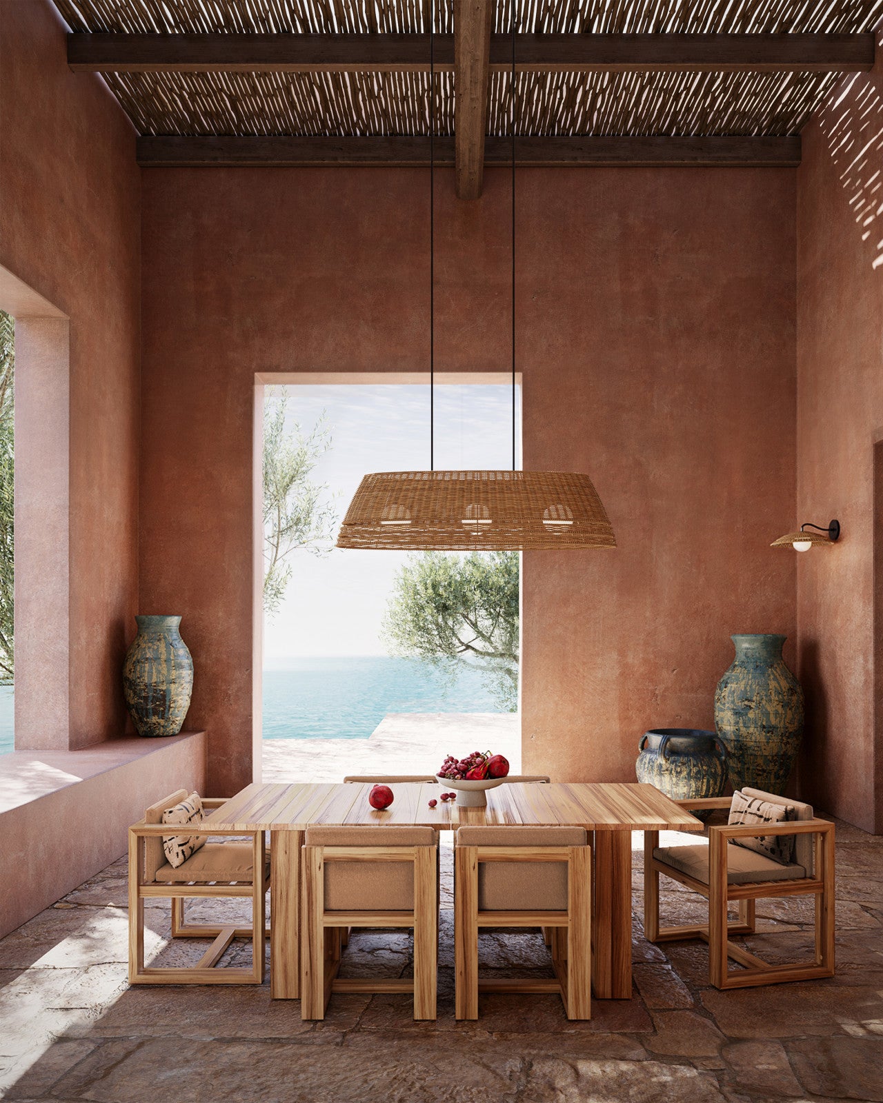 Currey & Company 52.75" Barbary Oval Outdoor 3 Light Chandelier