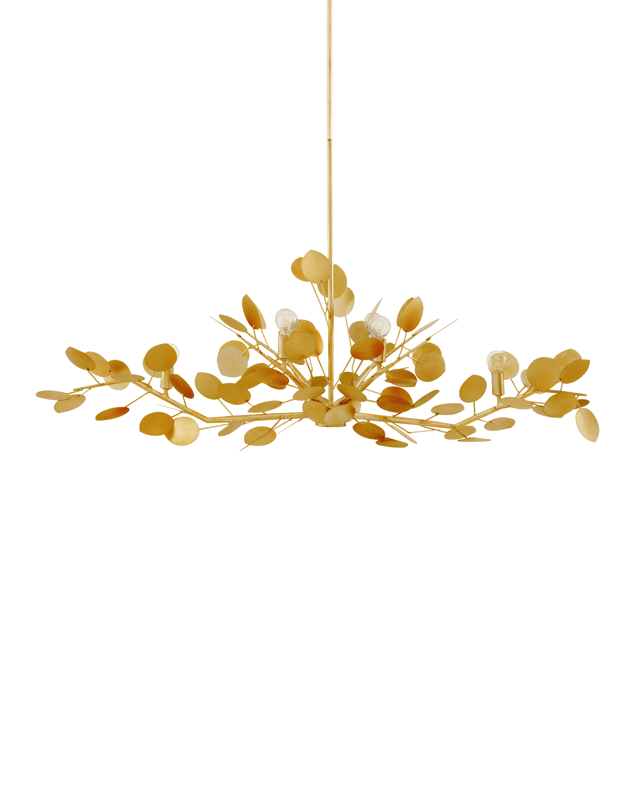Currey & Company Lunaria Gold Oval Chandelier