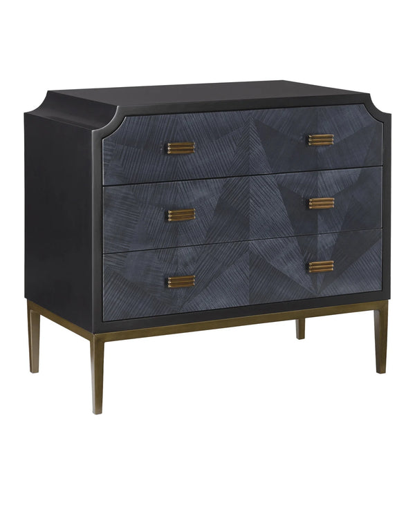 Kallista Navy Blue Chest by Currey and Company
