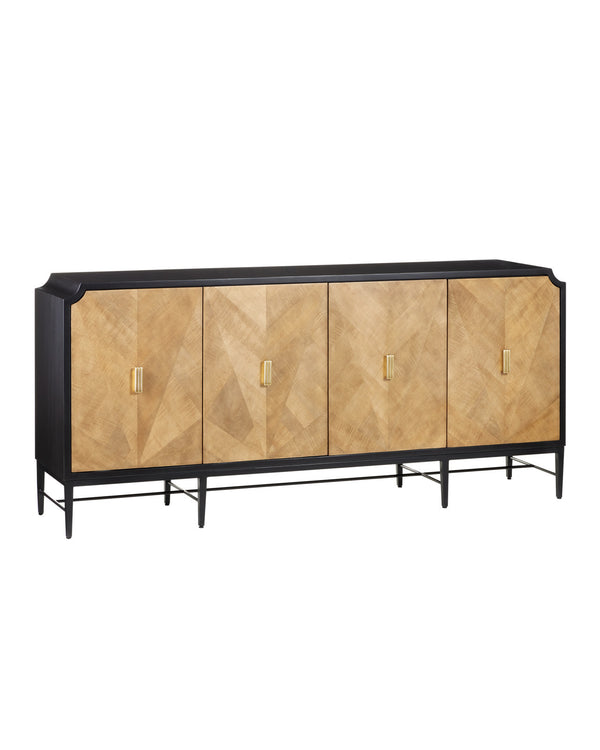 Currey & Company Kallista Mahogany Taupe Credenza