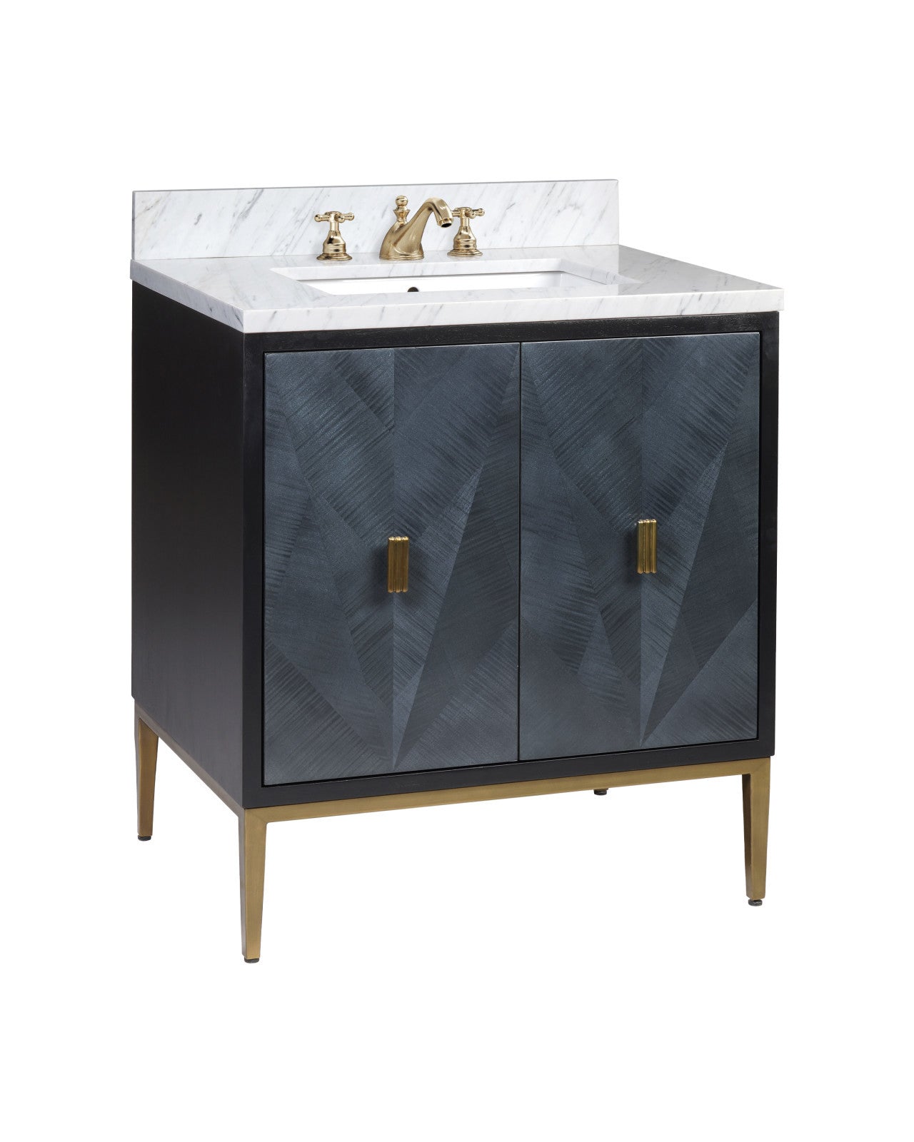 Currey and Company Kallista 30" Blue Vanity