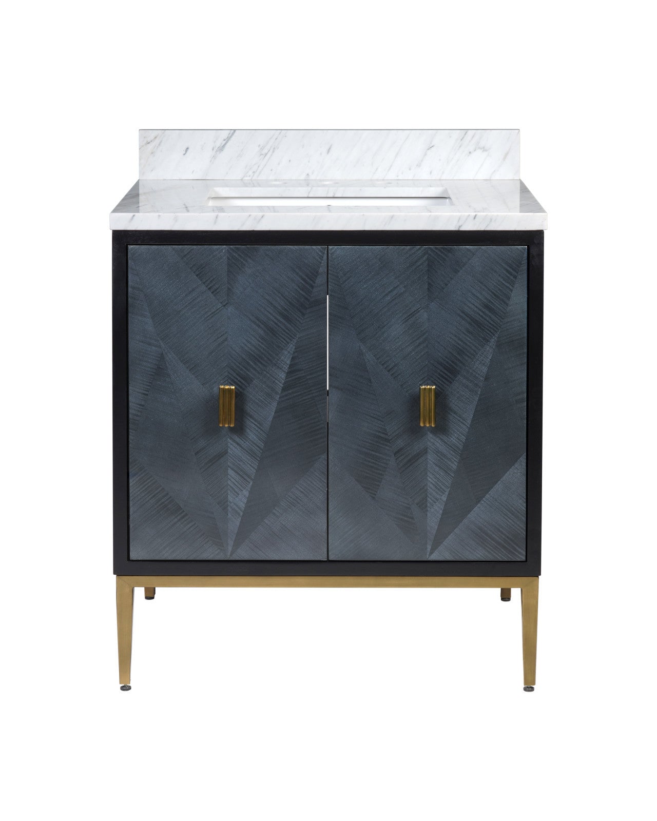 Currey and Company Kallista 30" Blue Vanity