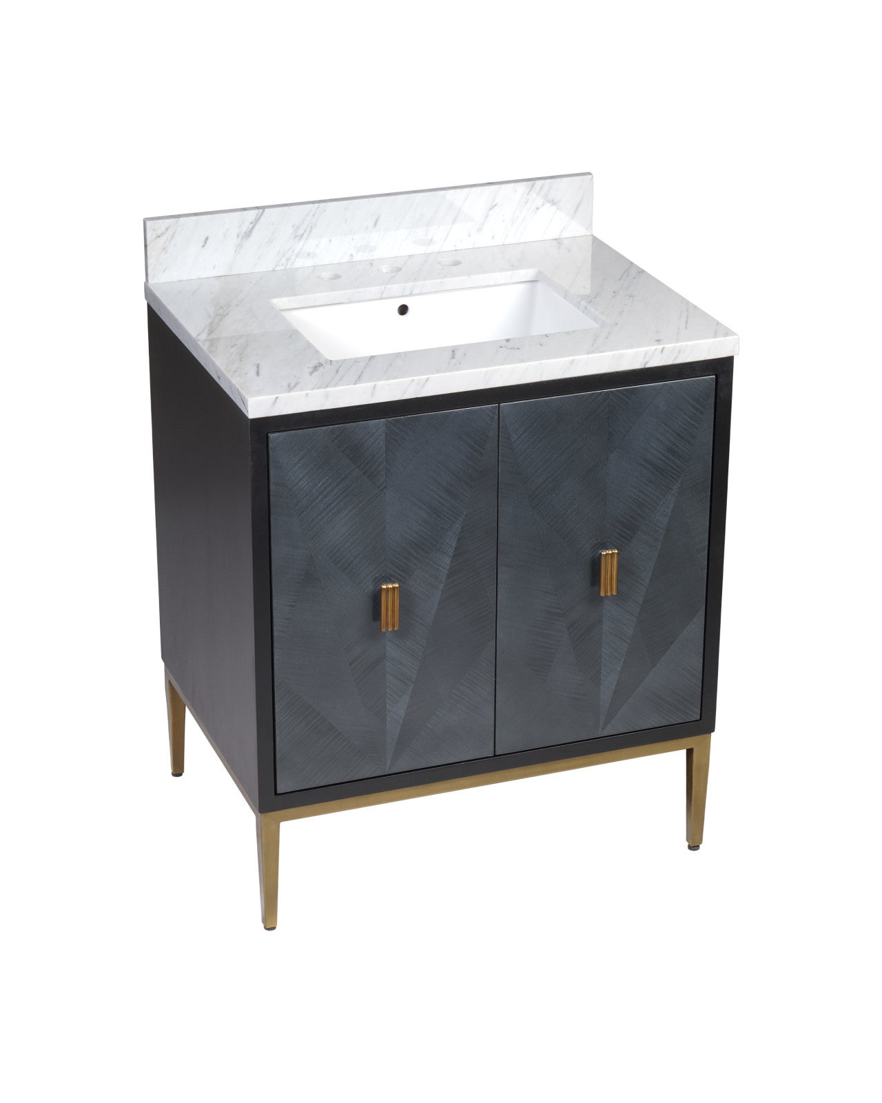 Currey and Company Kallista 30" Blue Vanity