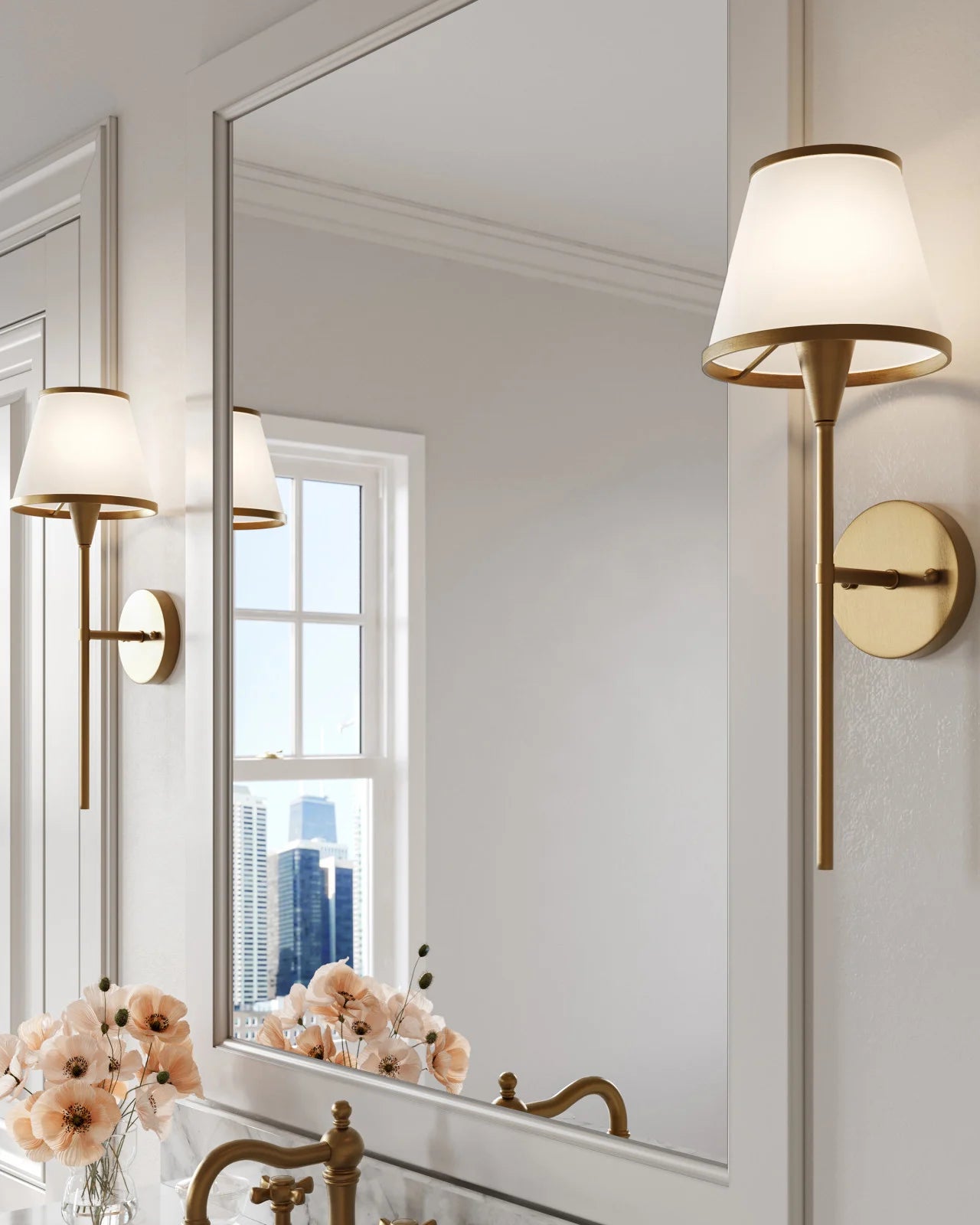 Currey And Company Brimsley Brass Wall Sconce