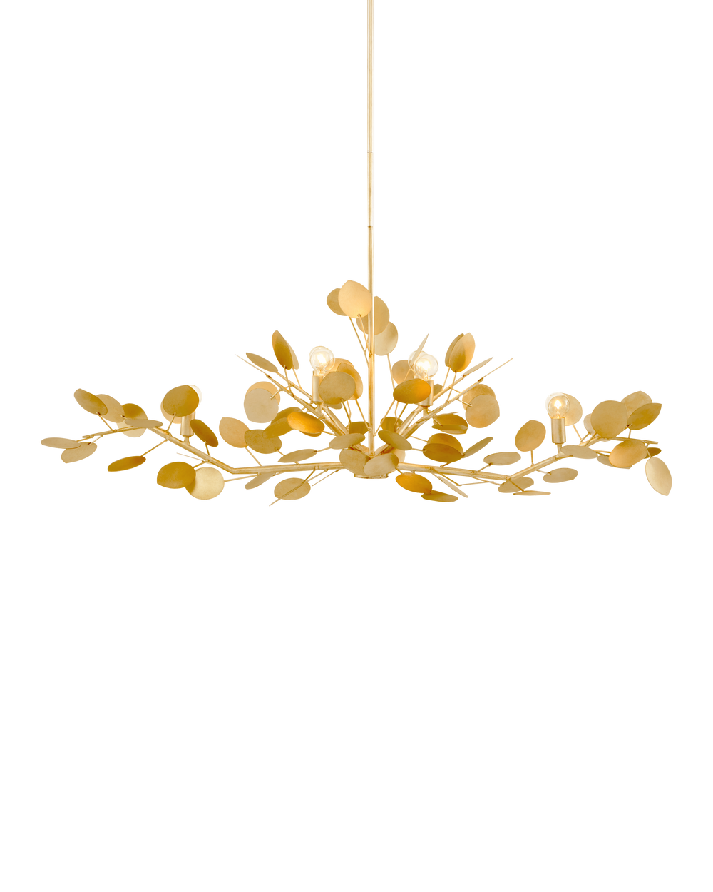 Currey & Company Lunaria Gold Oval Chandelier