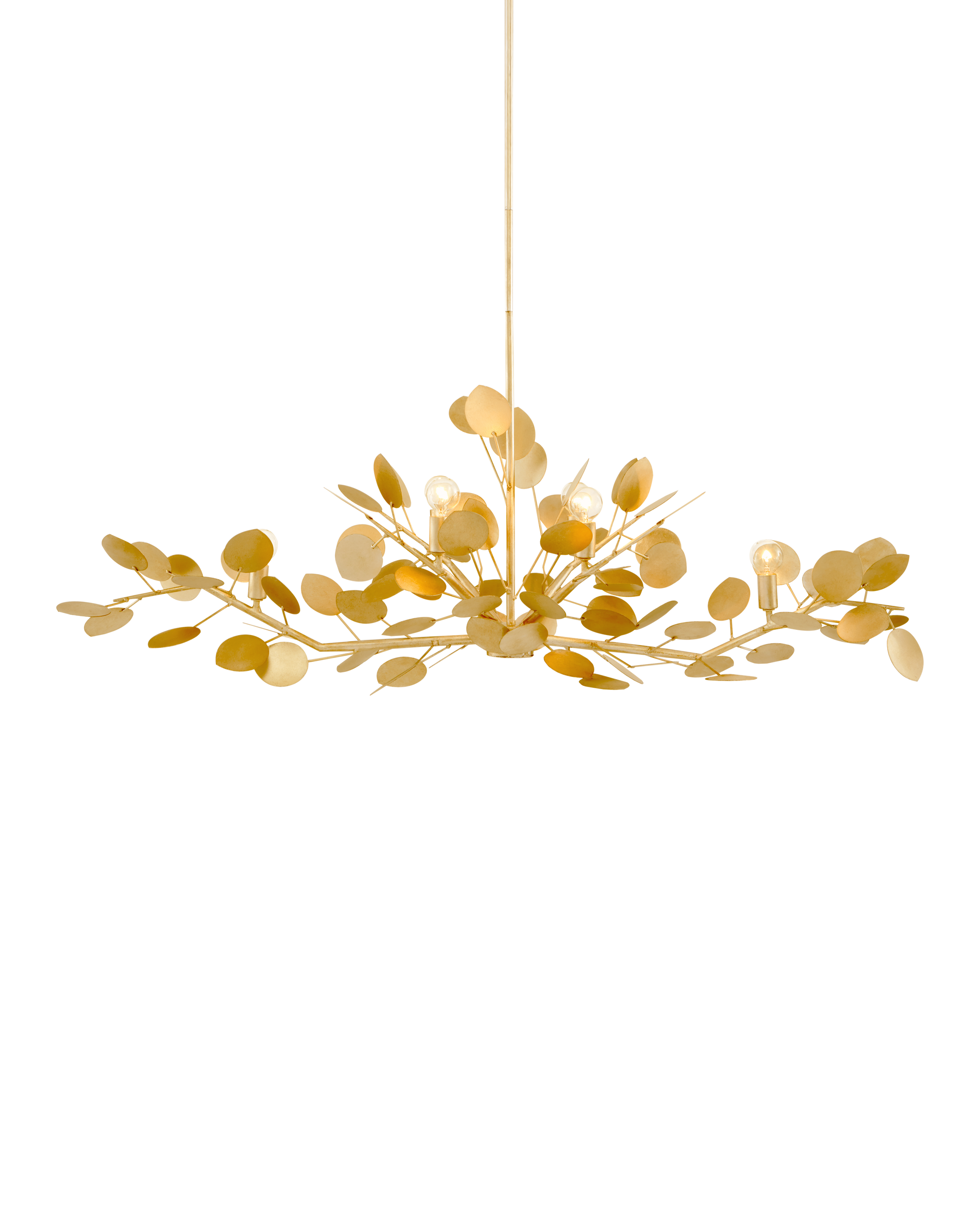 Currey & Company Lunaria Gold Oval Chandelier