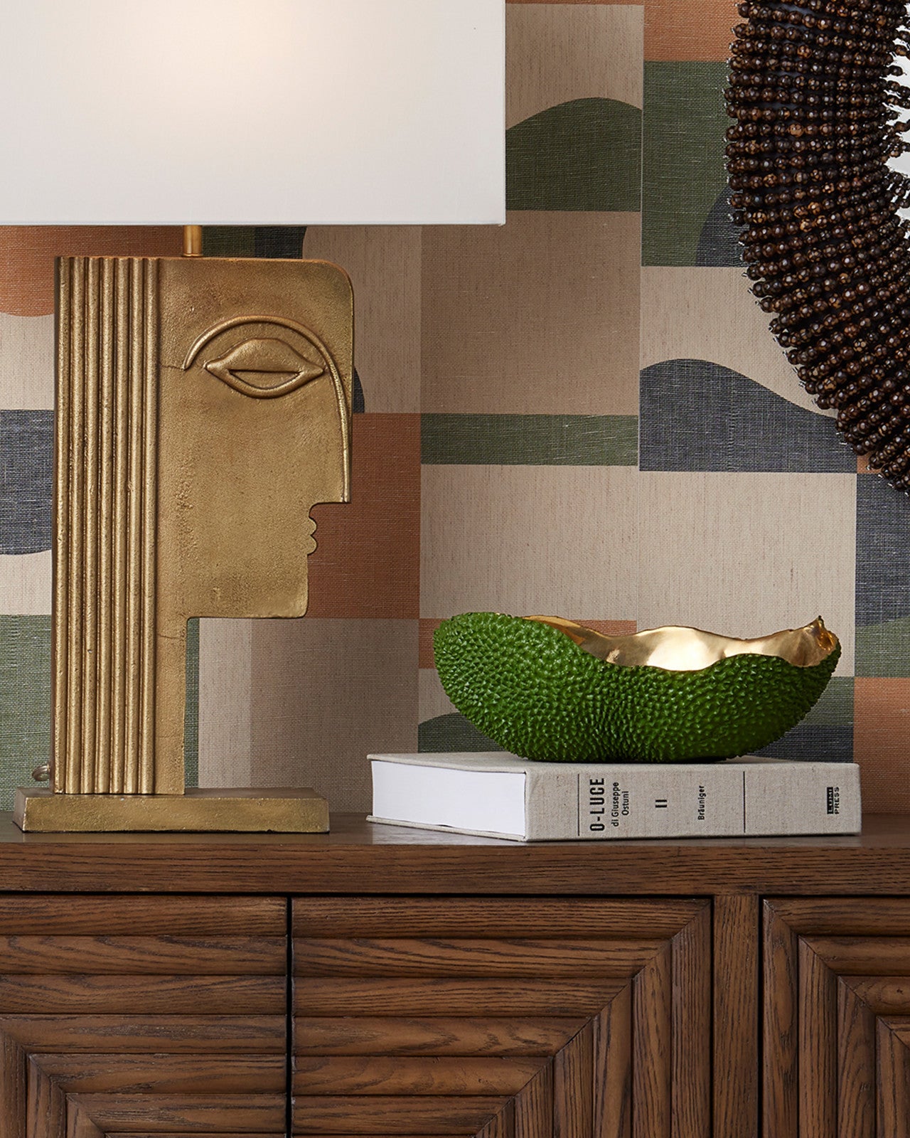 Currey And Company Jackfruit Green Oval Bowl