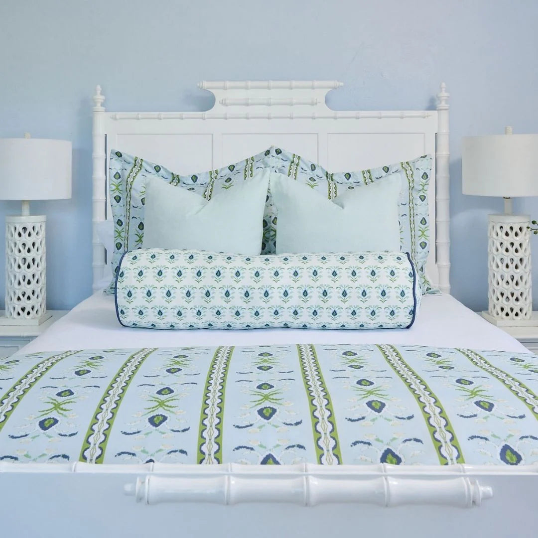 Laura Park Rosemary Stripe Lagoon Bedding Collection