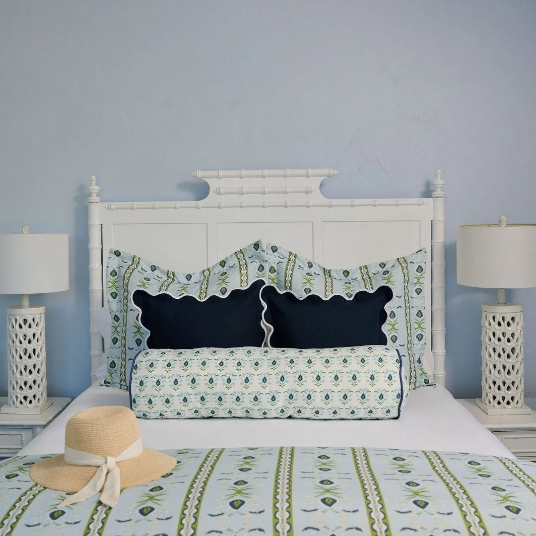 Laura Park Rosemary Stripe Lagoon Bedding Collection