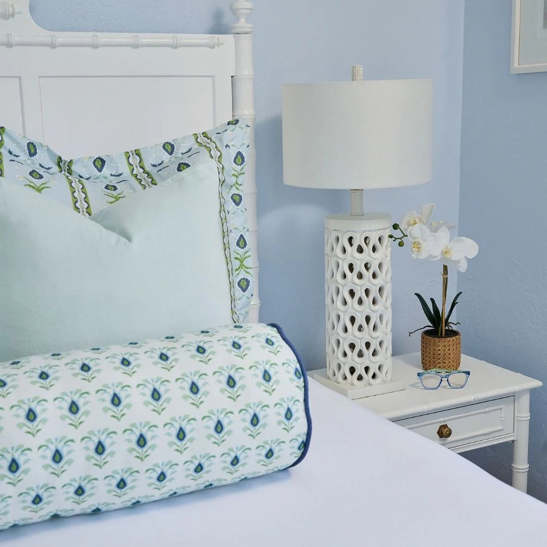 Laura Park Rosemary Stripe Lagoon Bedding Collection