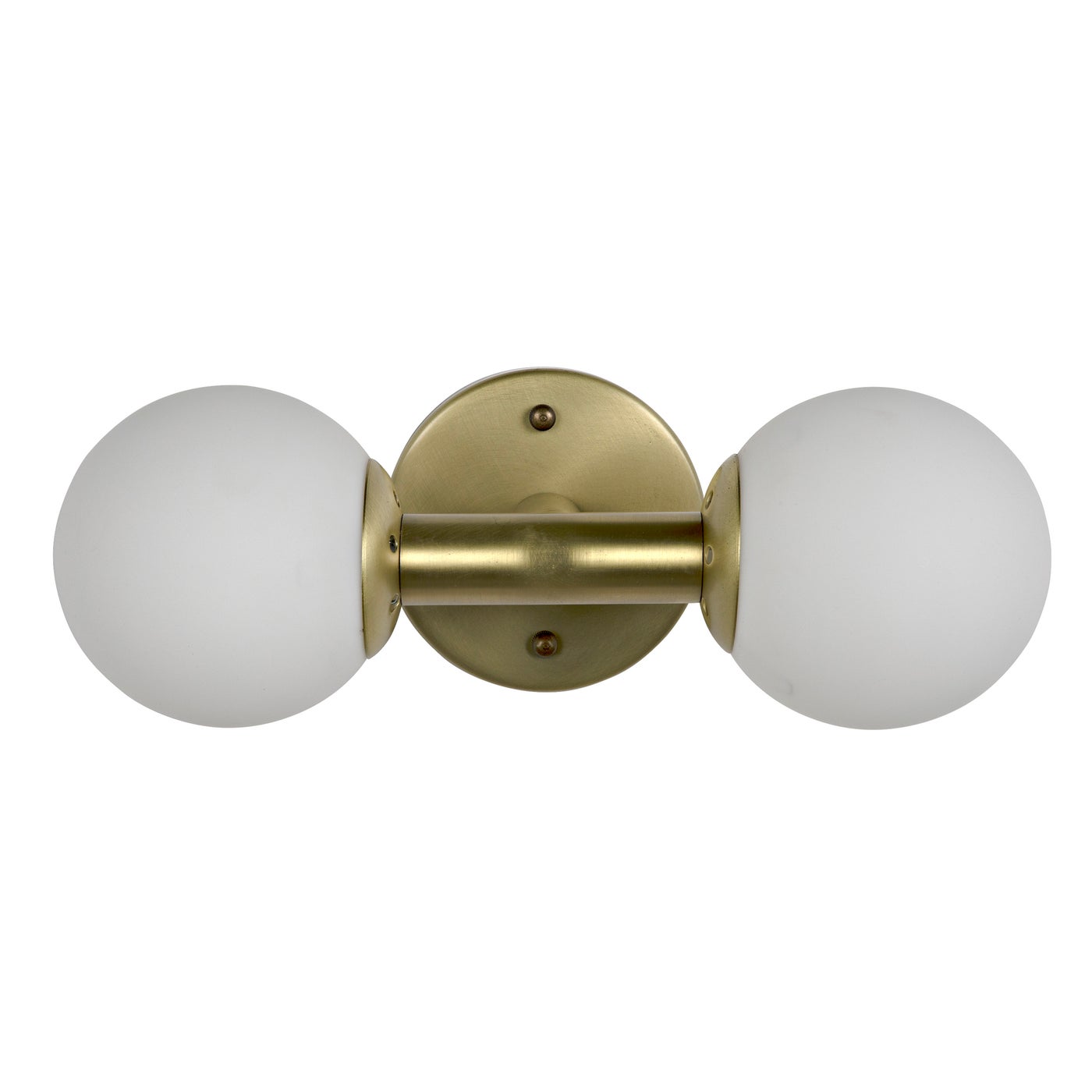 Noir Antiope Sconce, Antique Brass And Glass
