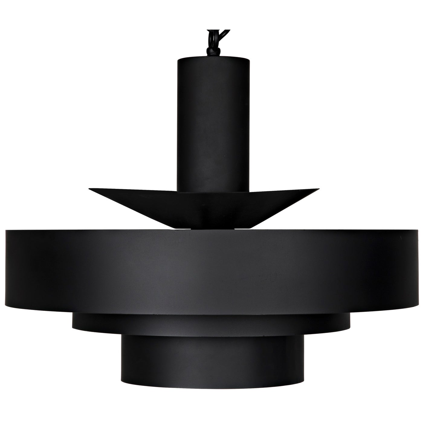 Noir Parlor Pendant, Black Steel